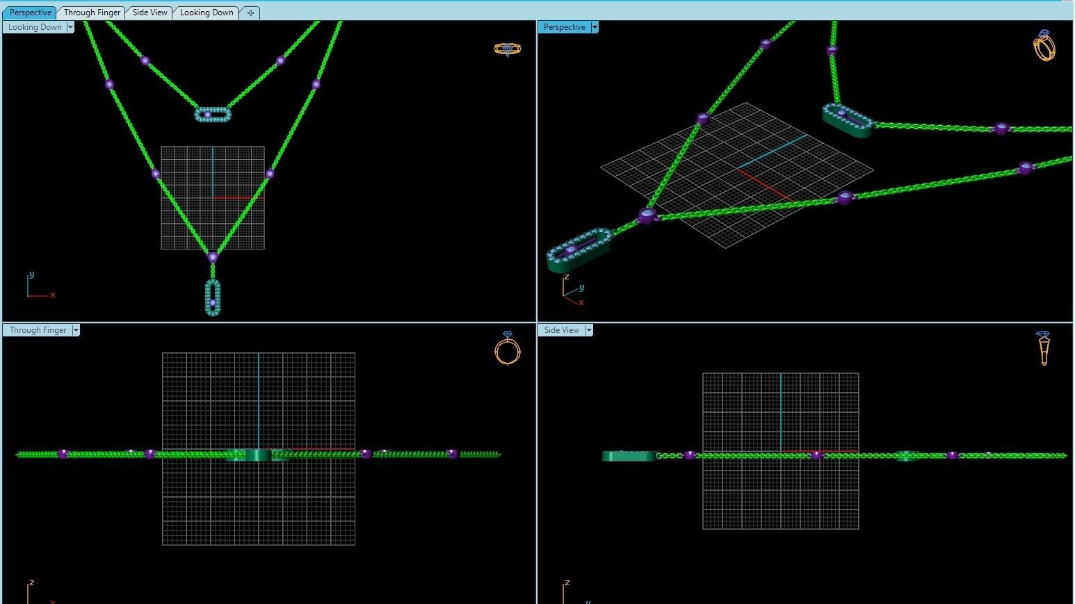 Messika Pendant Necklace Move Uno 2 Rows Pave 3D print model_7