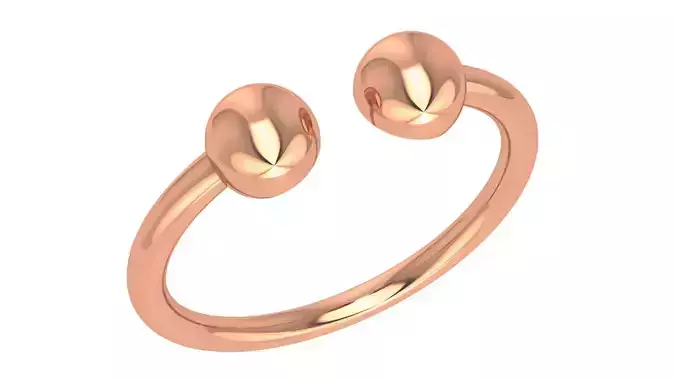 Balls Beads Plain Gold Ring 3dm stl renders details 3D print model