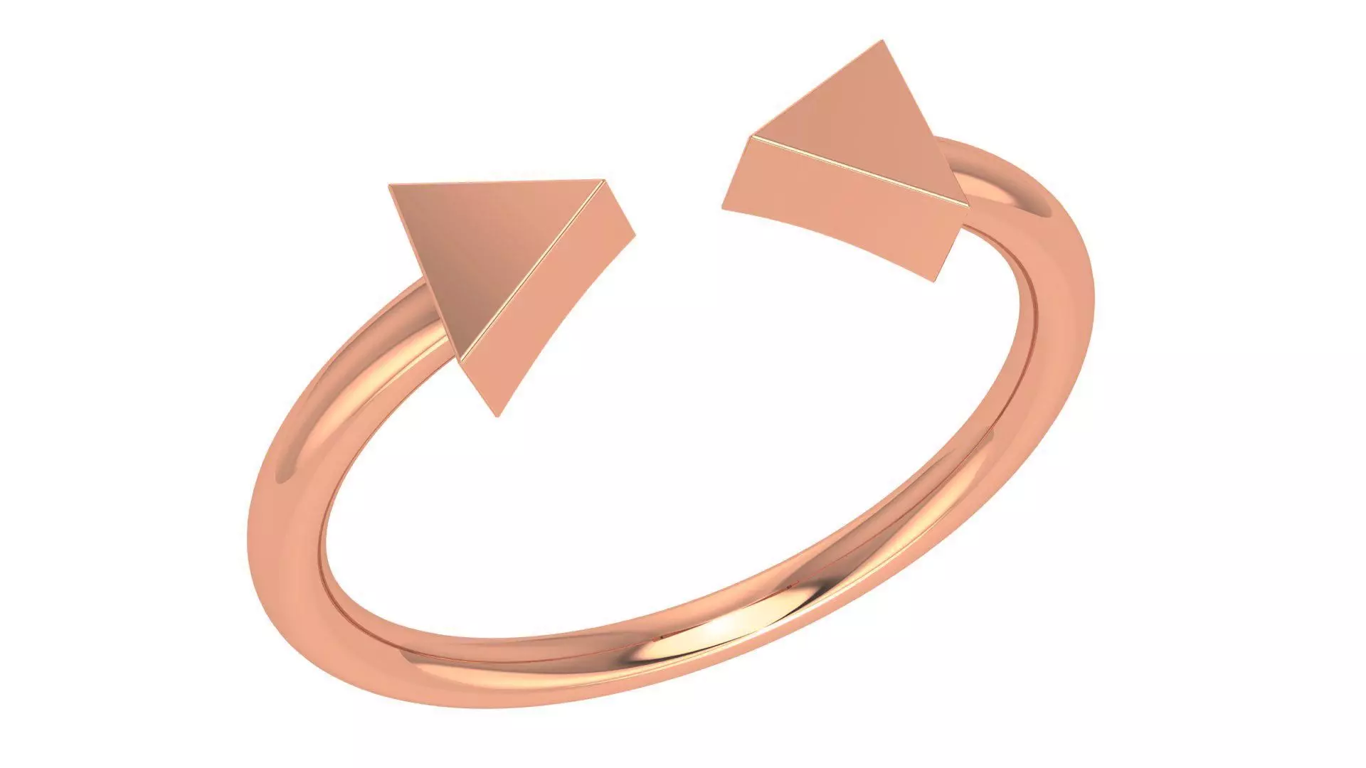 Celestial Arrows Plain Gold Ring 3dm stl renders details 3D print model_0