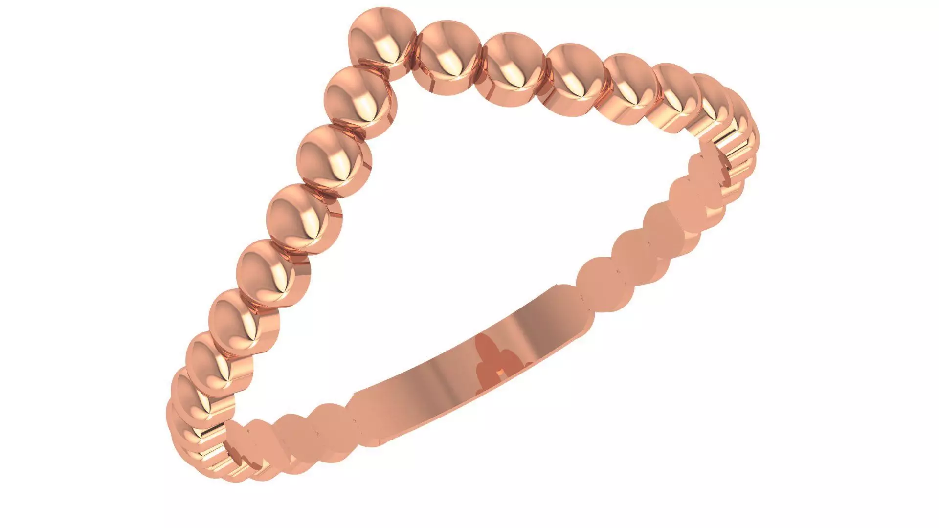 Beads Plain Gold Ring 3dm stl renders details 3D print model_0