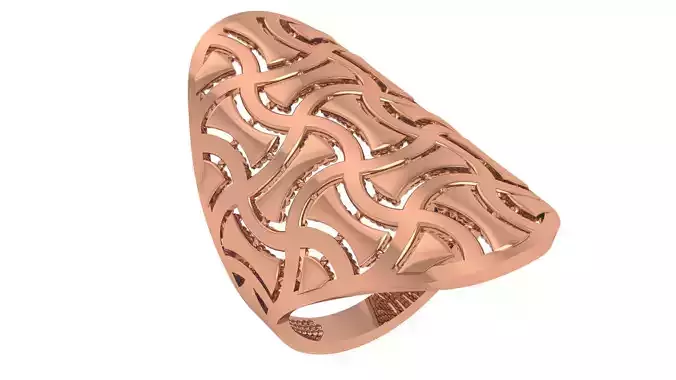 Fusion Wire Mesh Plain Gold Ring 3dm stl renders details 3D print model