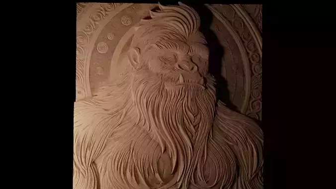 Yeti CNC 3d Print High Relief Sand Casting 3D print model