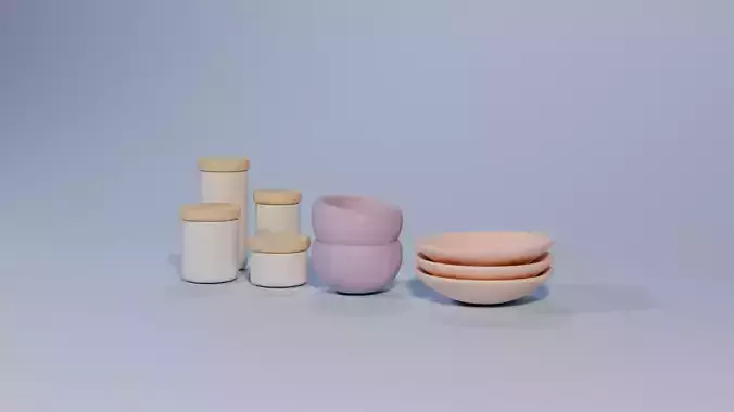 Kitchen Clutter Low Poly Asset