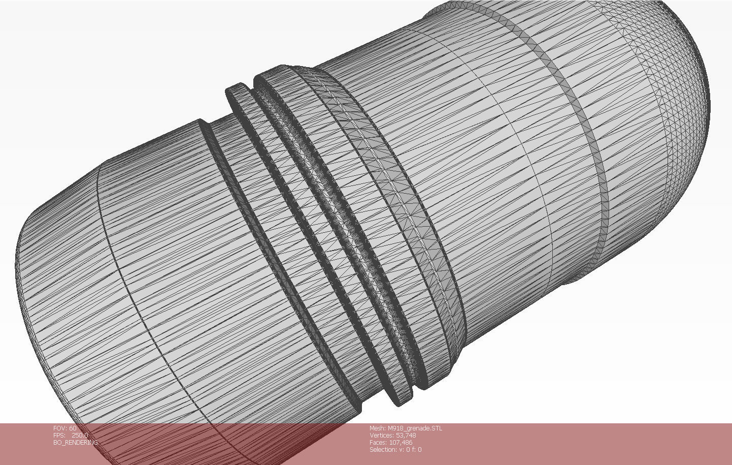 M918 40mm Projected Grenade Shell Projectile Cartridge  3D model_18