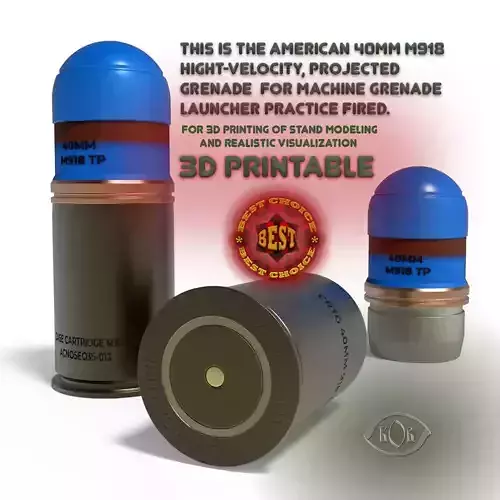 M918 40mm Projected Grenade Shell Projectile Cartridge  3D model