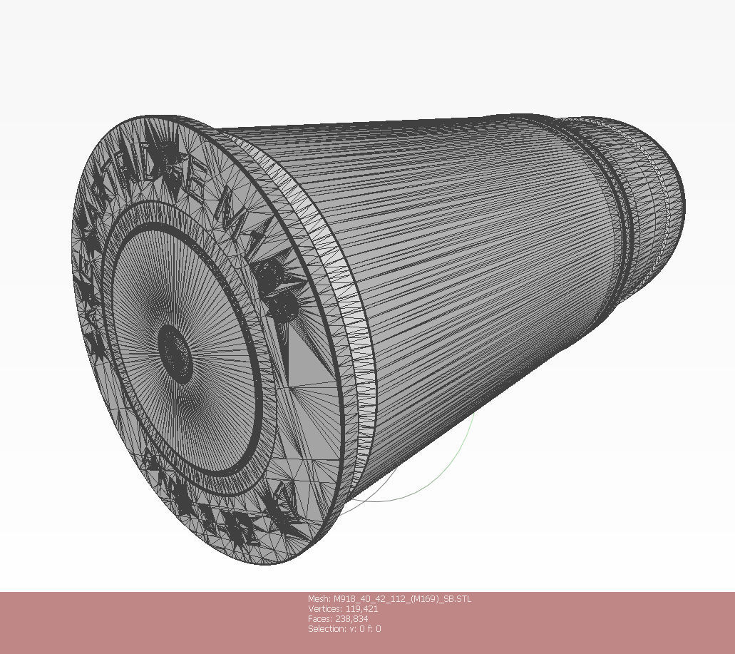 M918 40mm Projected Grenade Shell Projectile Cartridge  3D model_12