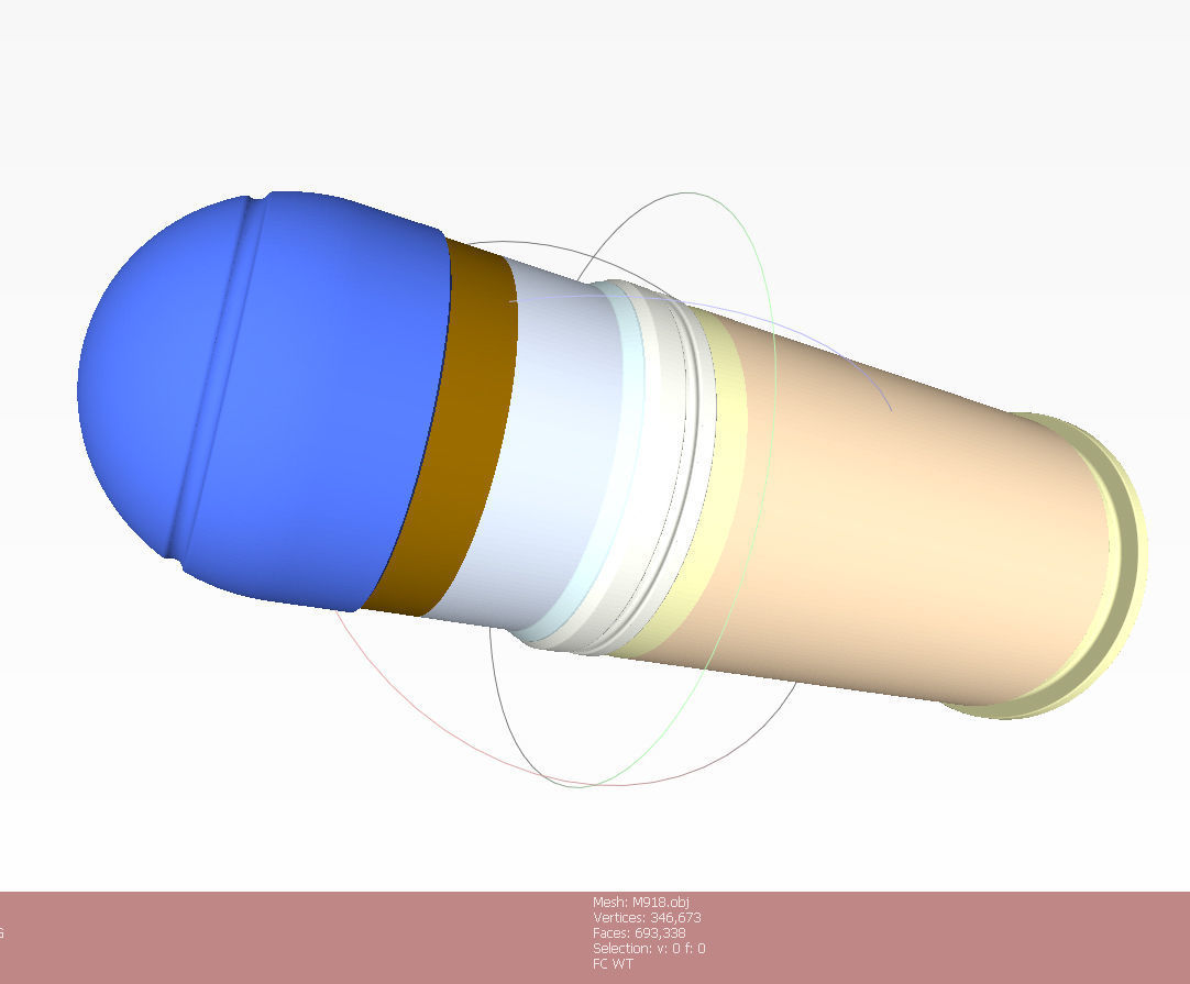 M918 40mm Projected Grenade Shell Projectile Cartridge  3D model_10