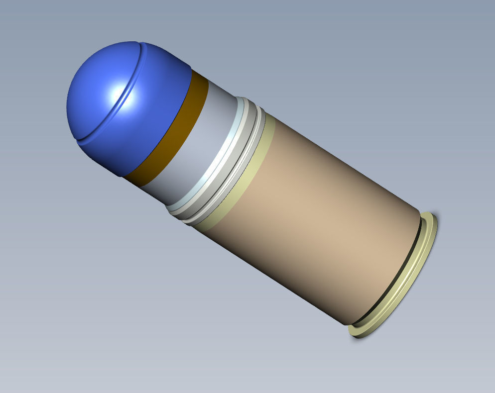 M918 40mm Projected Grenade Shell Projectile Cartridge  3D model_3