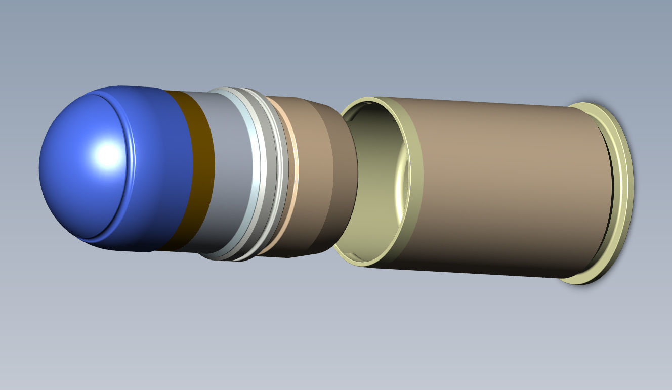 M918 40mm Projected Grenade Shell Projectile Cartridge  3D model_6