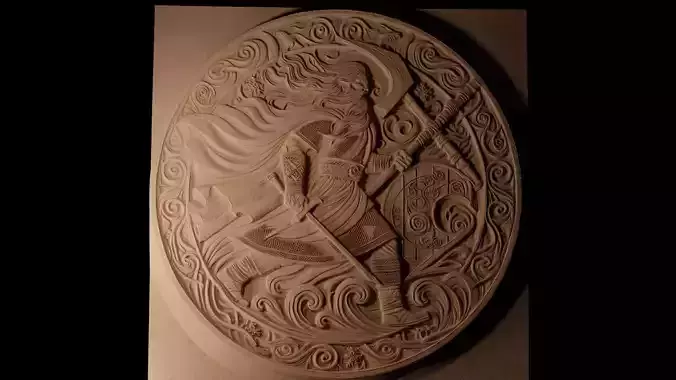 Ullr CNC 3d Print High Relief Sand Casting 3D print model
