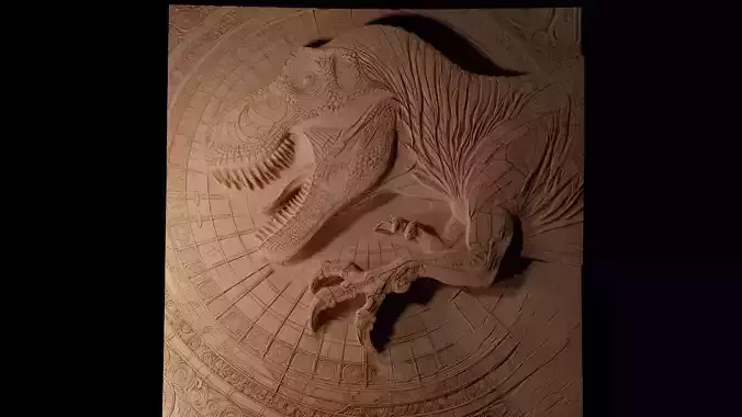 Tyrannosaurus Rex CNC 3d Print High Relief Sand Casting