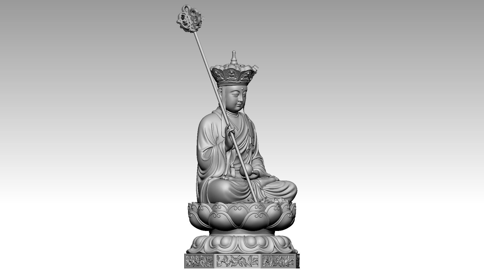 Ksitigarbha 3D print model_7