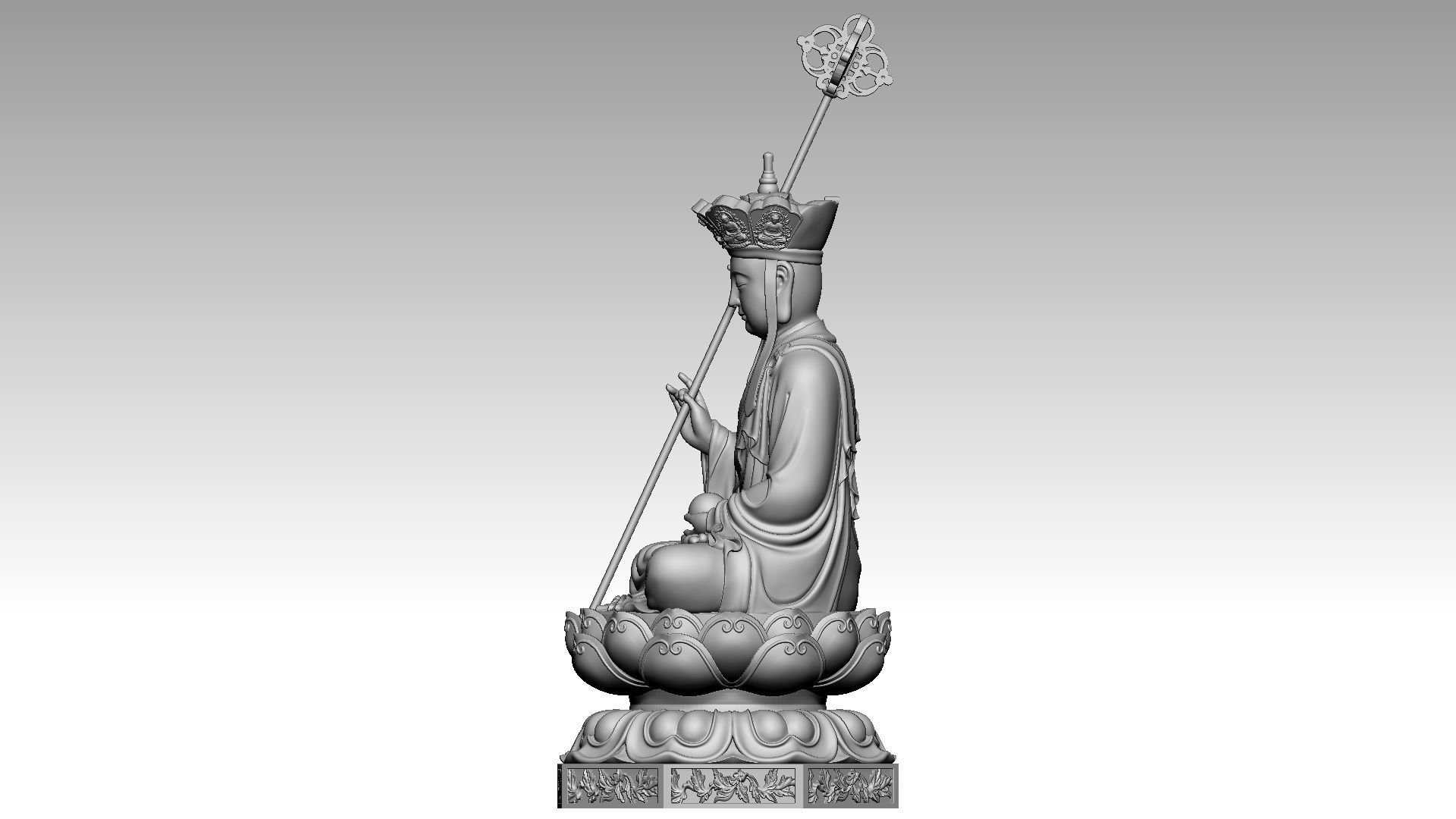 Ksitigarbha 3D print model_2