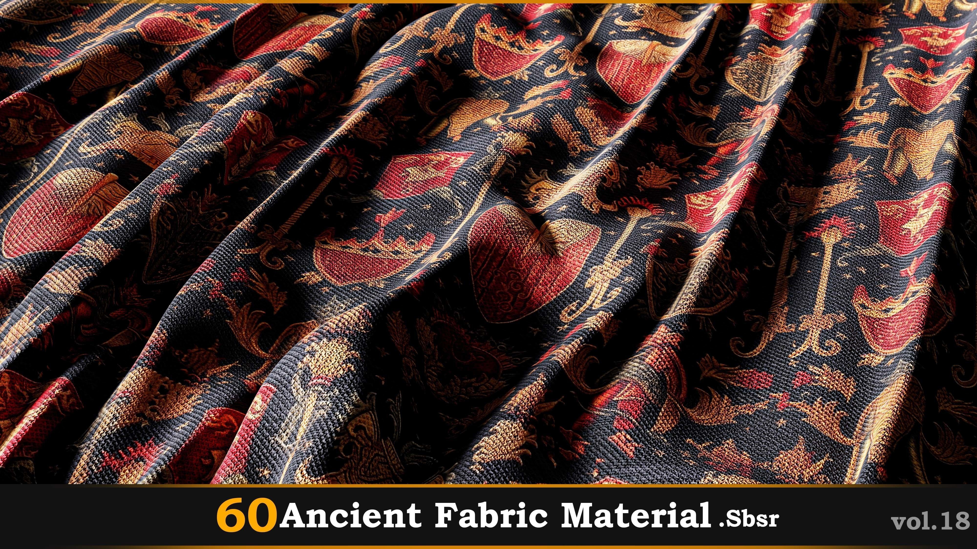 60 Ancient Fabric Material-Sbsar Vol-18 Texture_45