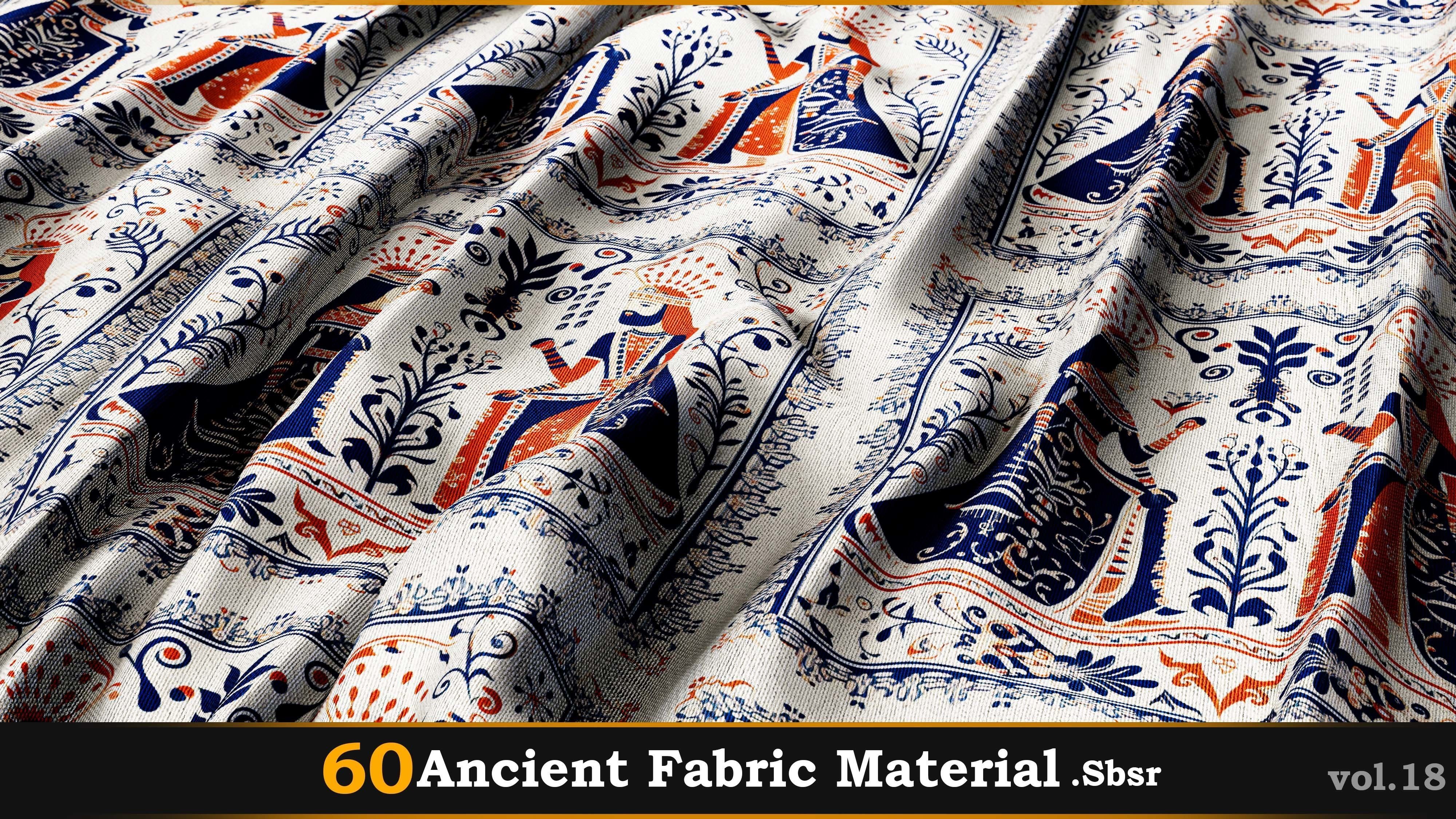 60 Ancient Fabric Material-Sbsar Vol-18 Texture_17
