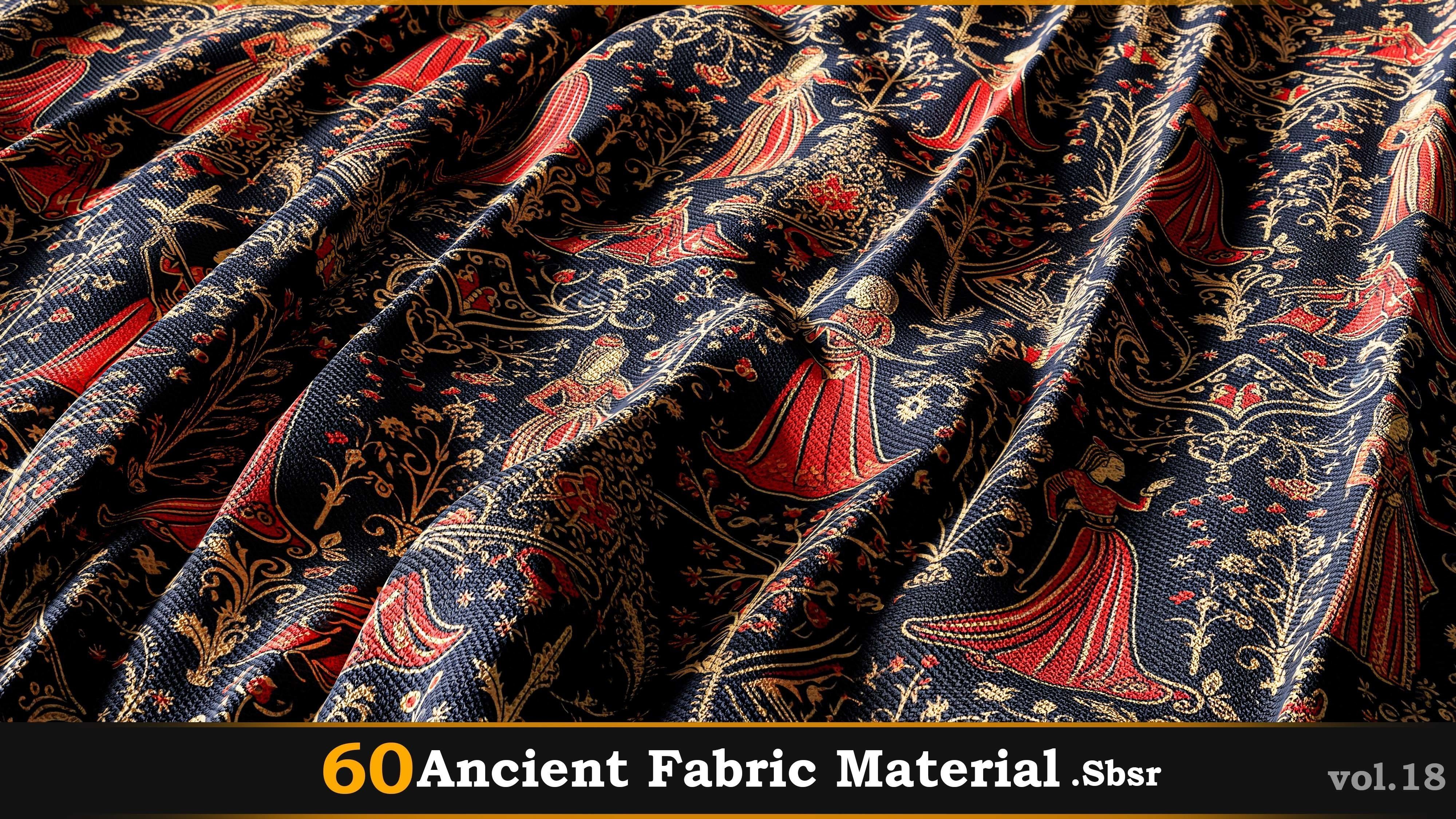 60 Ancient Fabric Material-Sbsar Vol-18 Texture_59