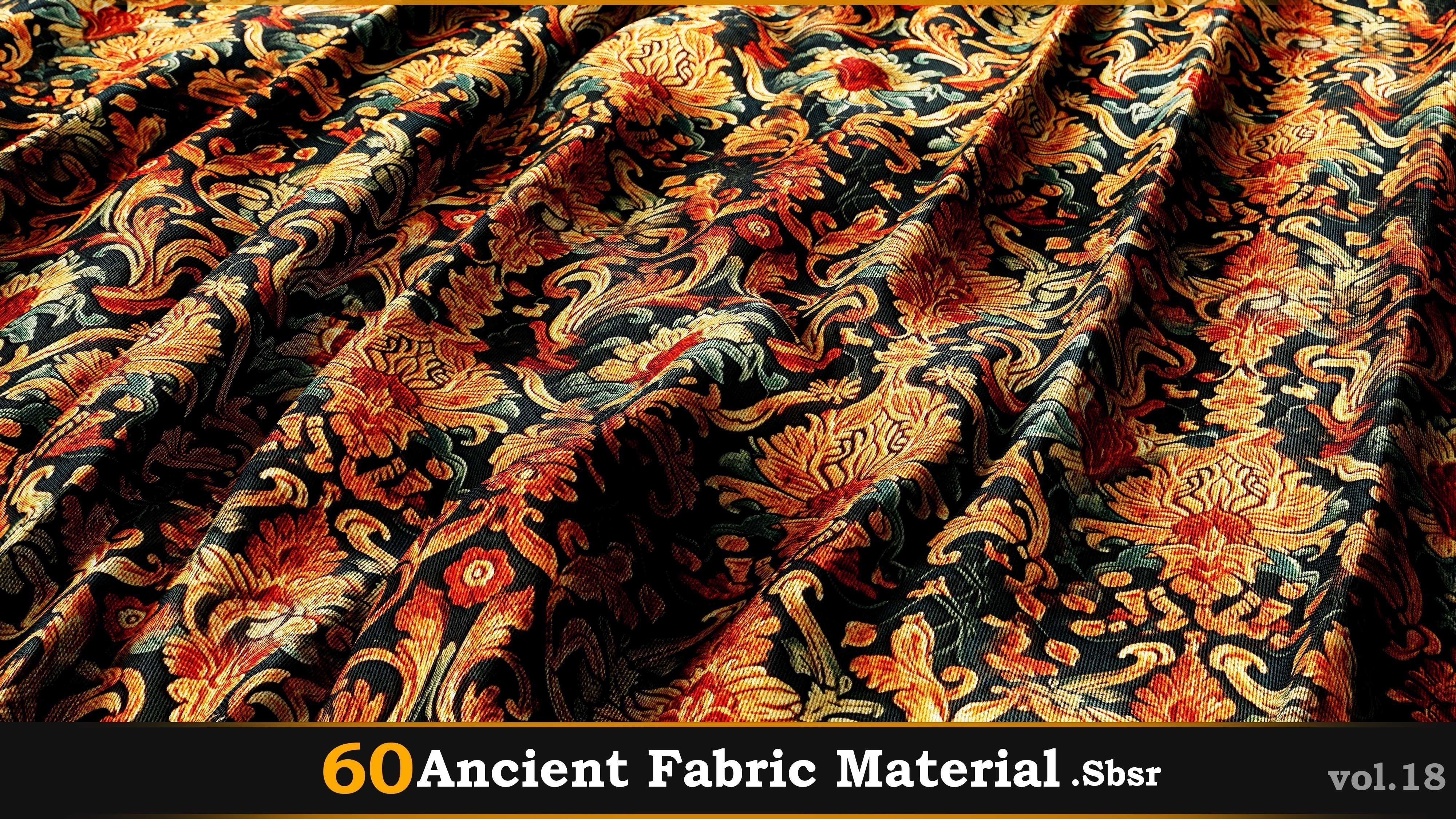 60 Ancient Fabric Material-Sbsar Vol-18 Texture_30