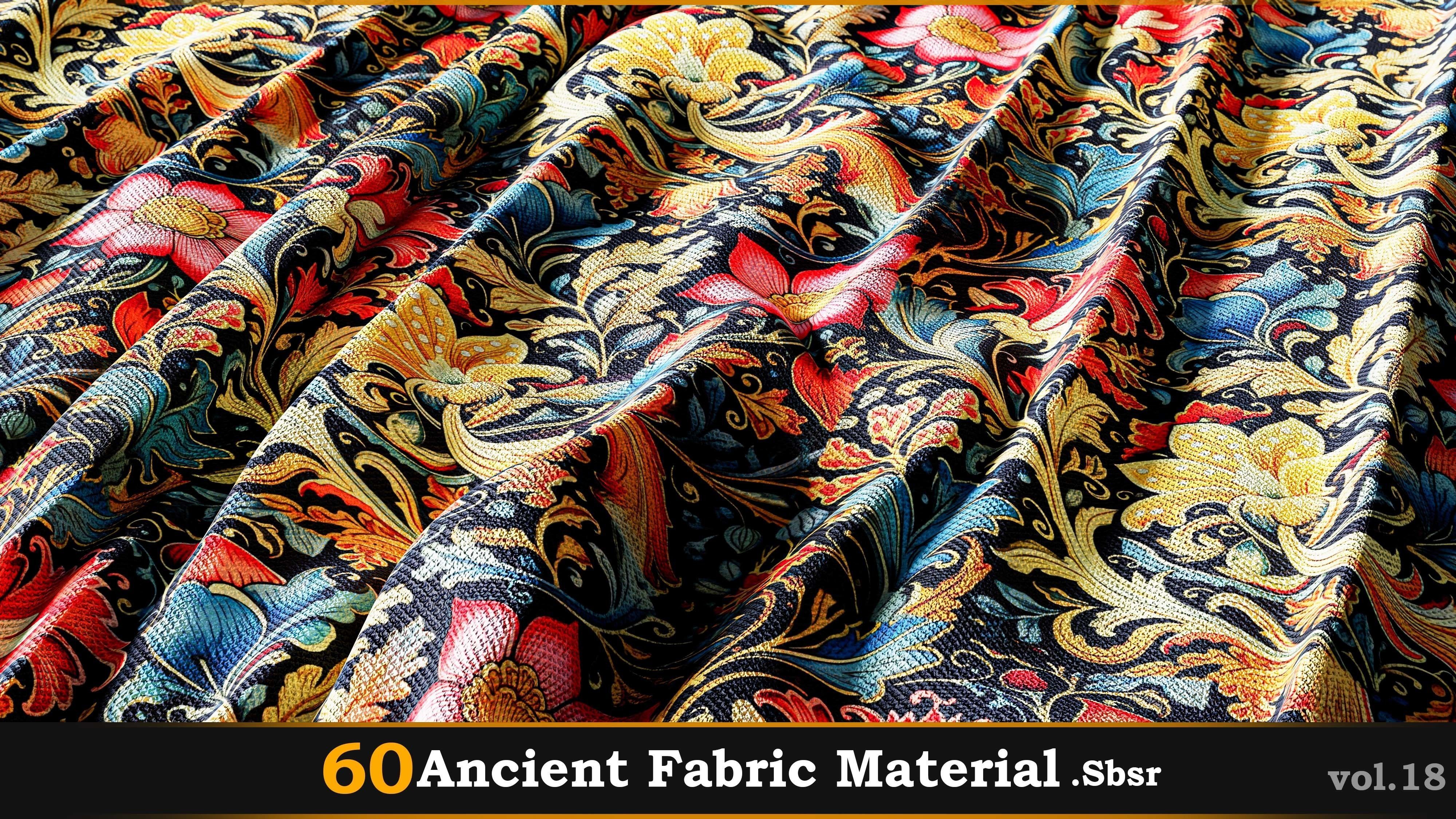60 Ancient Fabric Material-Sbsar Vol-18 Texture_48