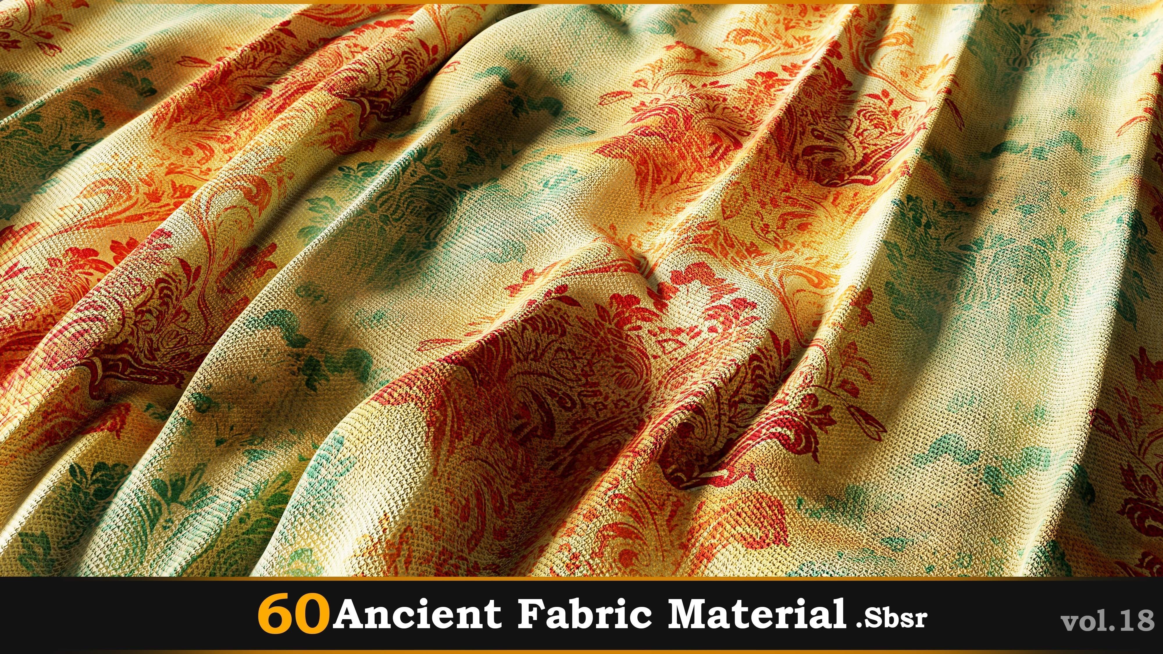 60 Ancient Fabric Material-Sbsar Vol-18 Texture_35