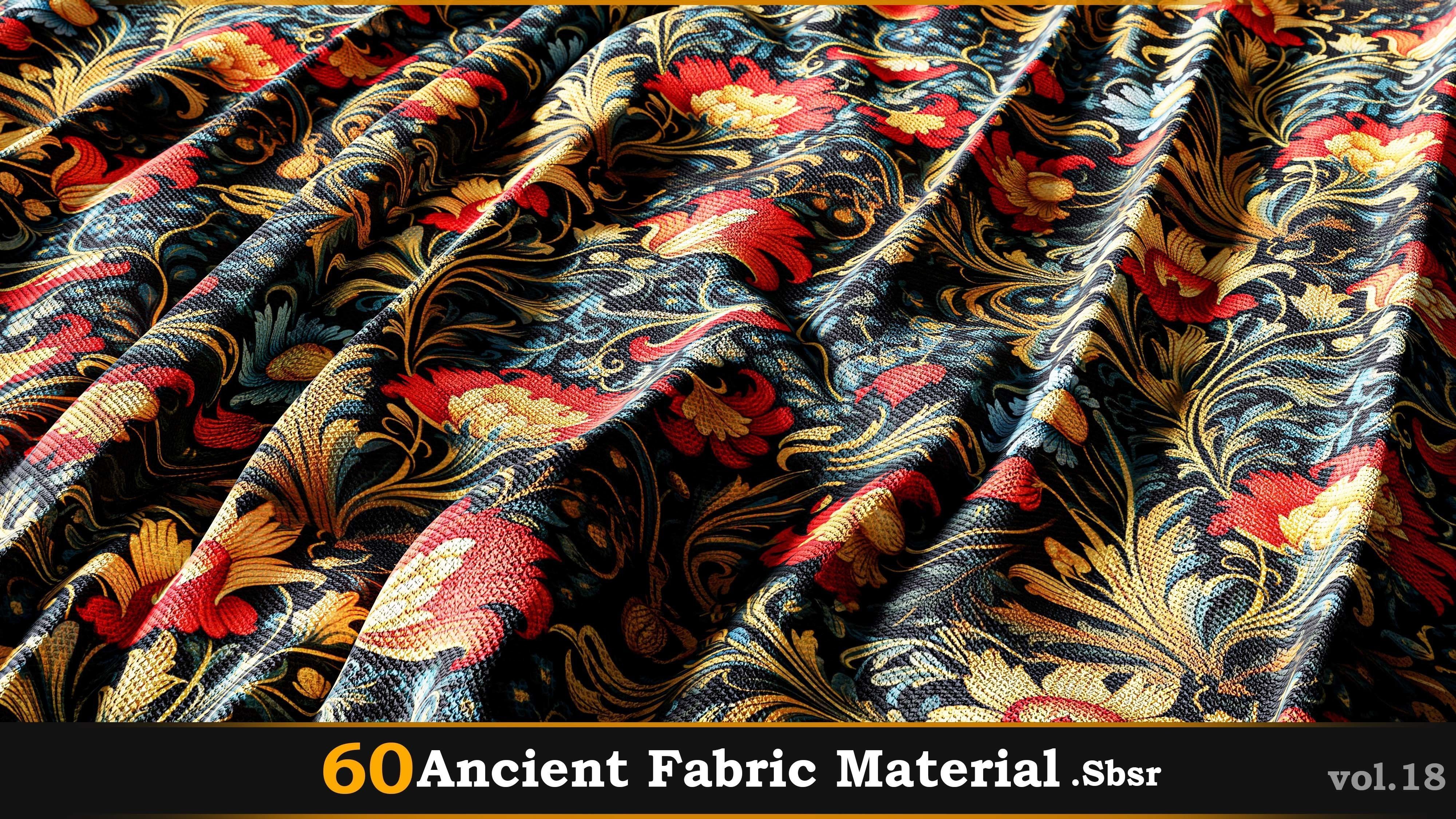 60 Ancient Fabric Material-Sbsar Vol-18 Texture_47