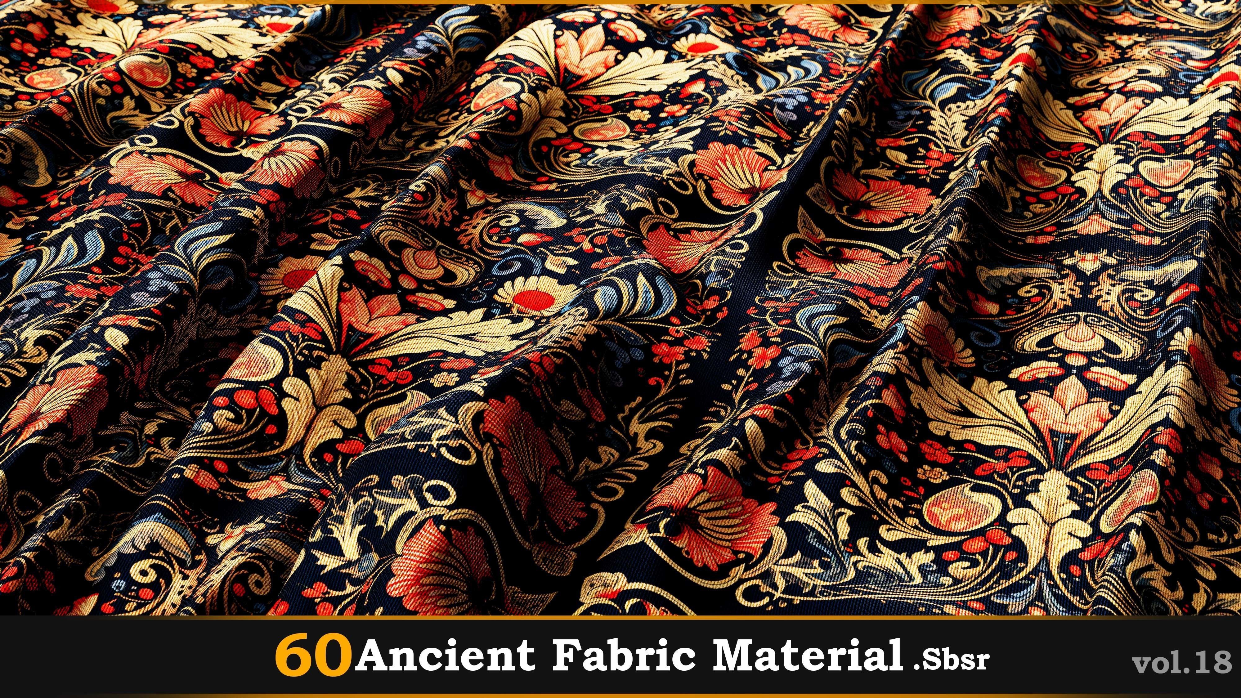 60 Ancient Fabric Material-Sbsar Vol-18 Texture_15