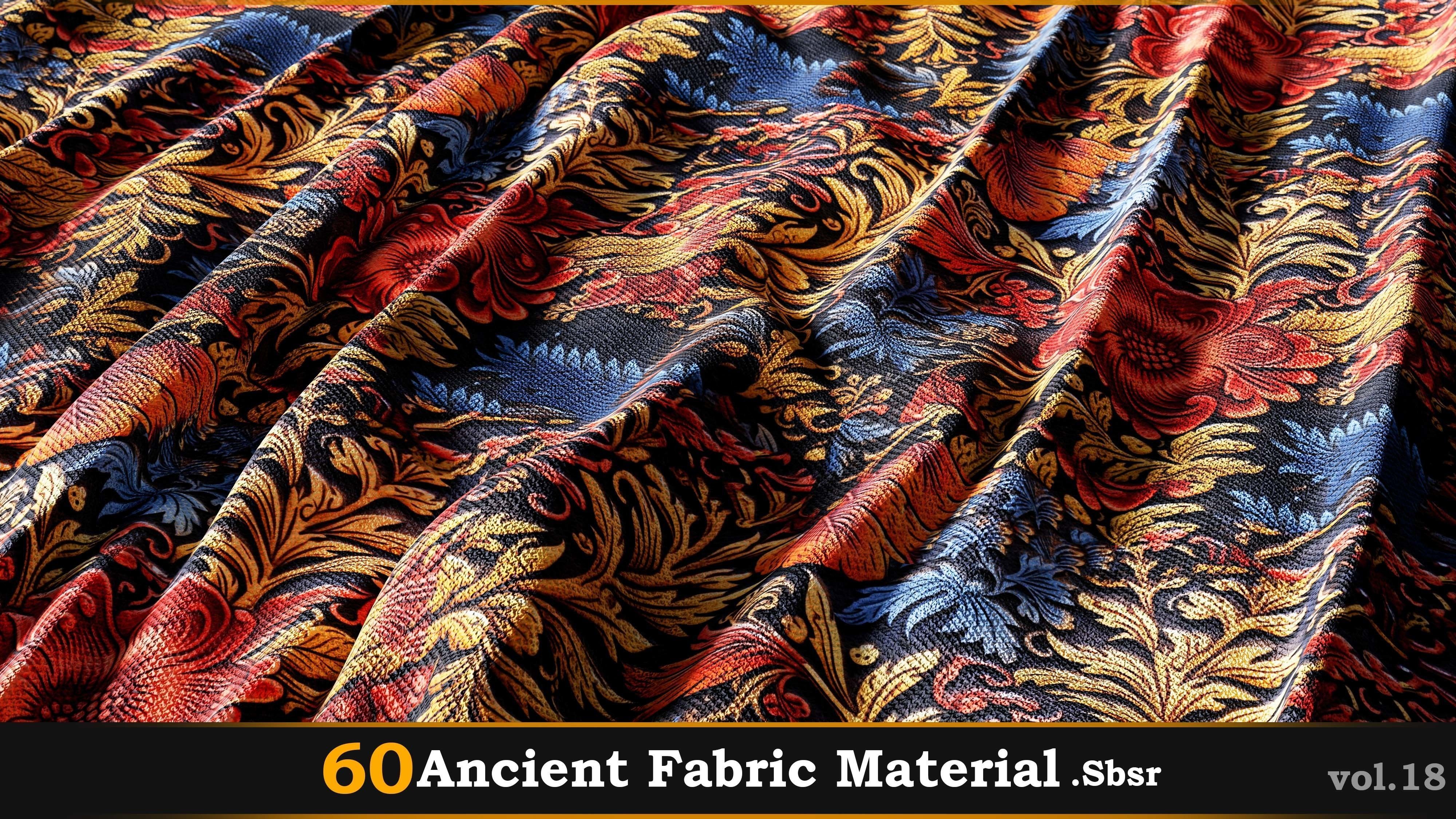 60 Ancient Fabric Material-Sbsar Vol-18 Texture_37