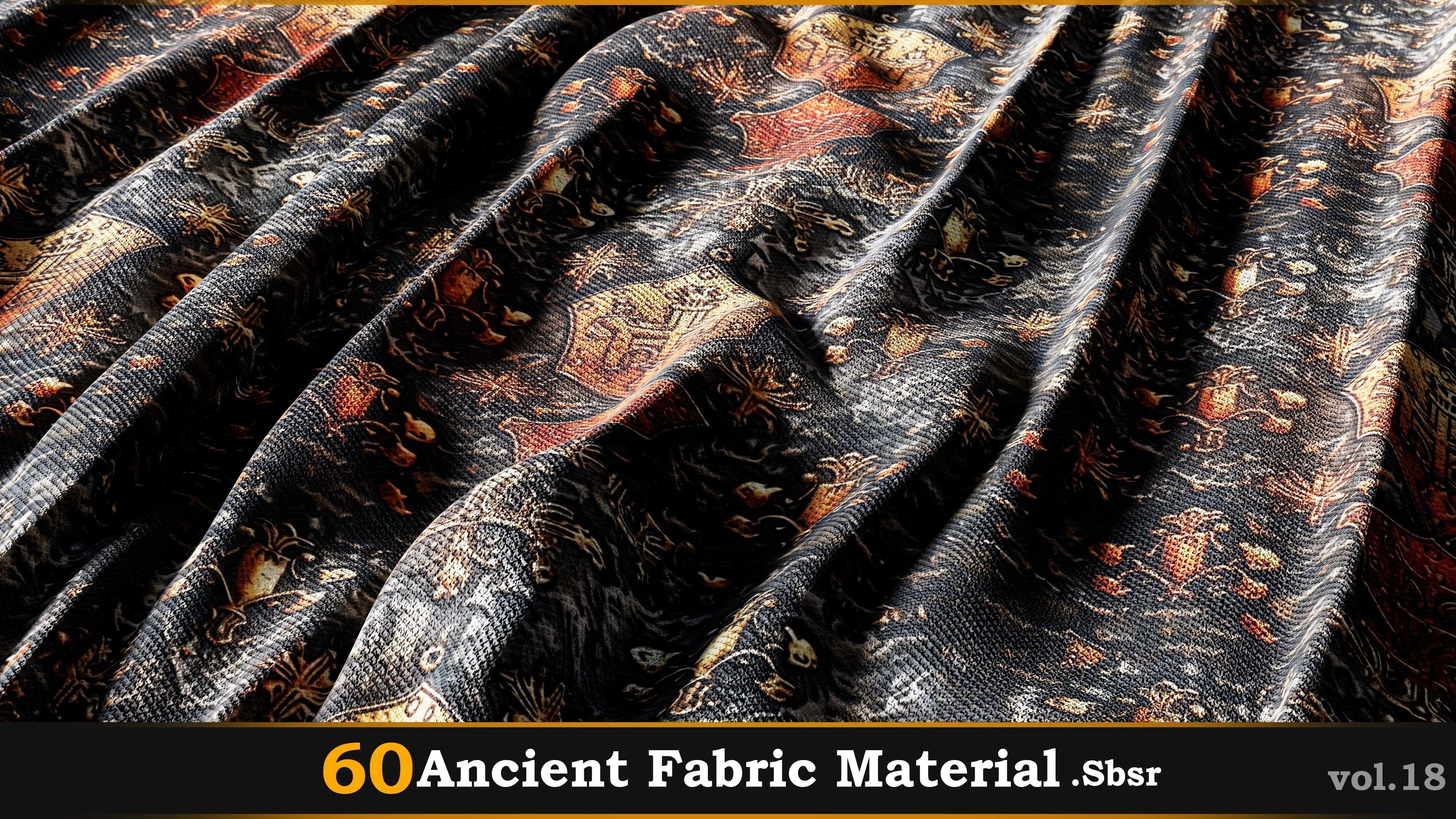 60 Ancient Fabric Material-Sbsar Vol-18 Texture_40