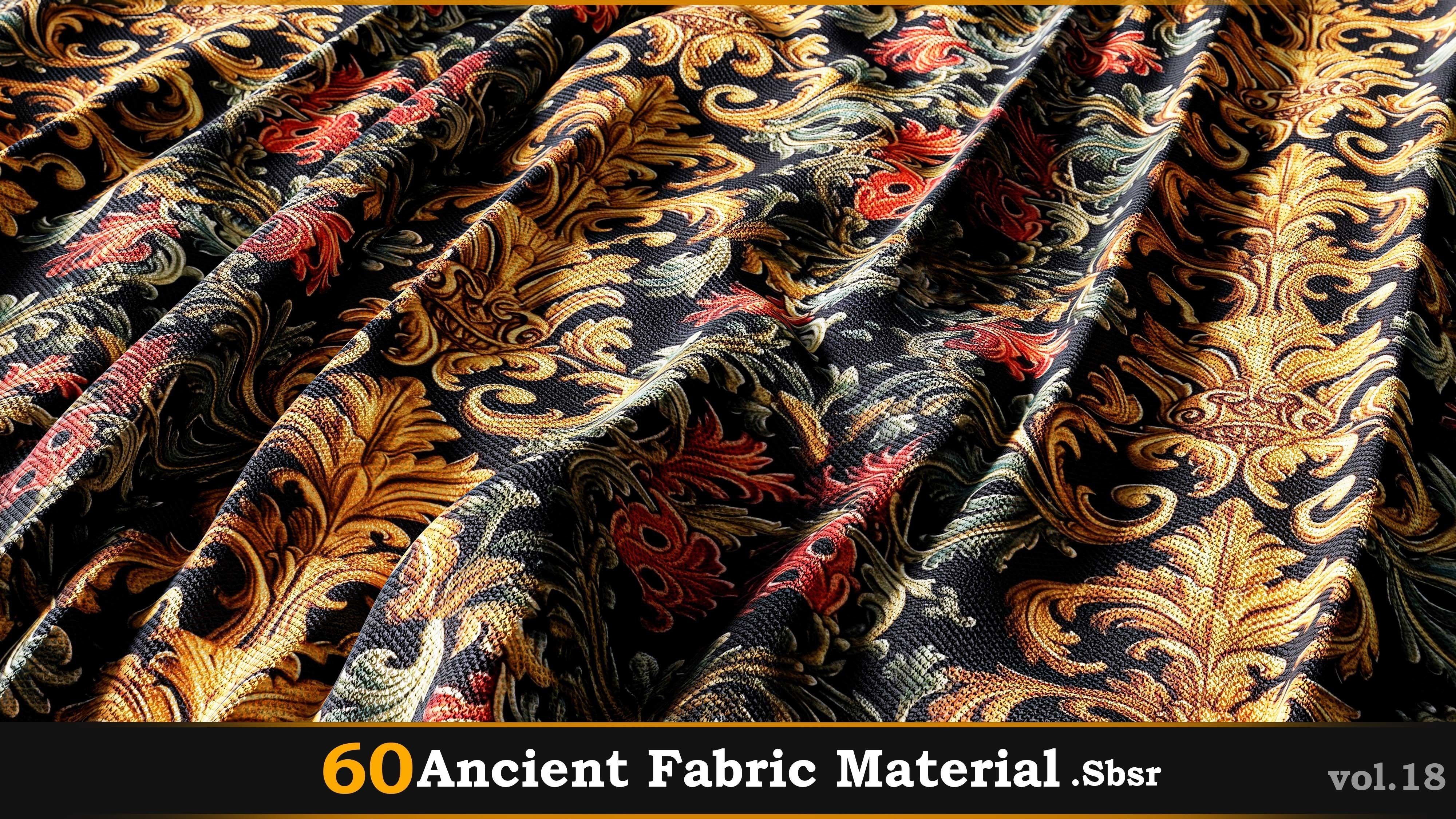 60 Ancient Fabric Material-Sbsar Vol-18 Texture_52