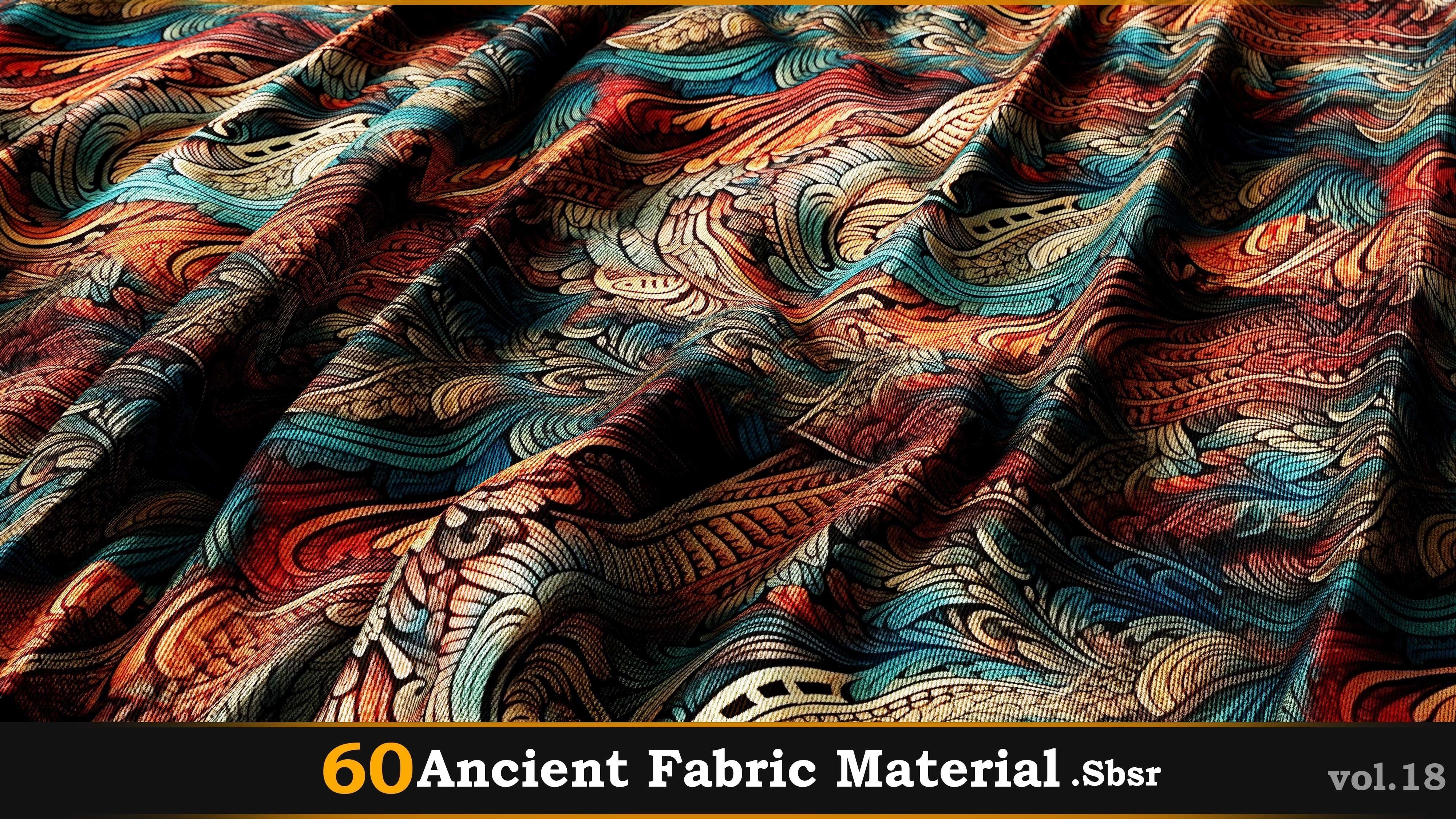 60 Ancient Fabric Material-Sbsar Vol-18 Texture_1