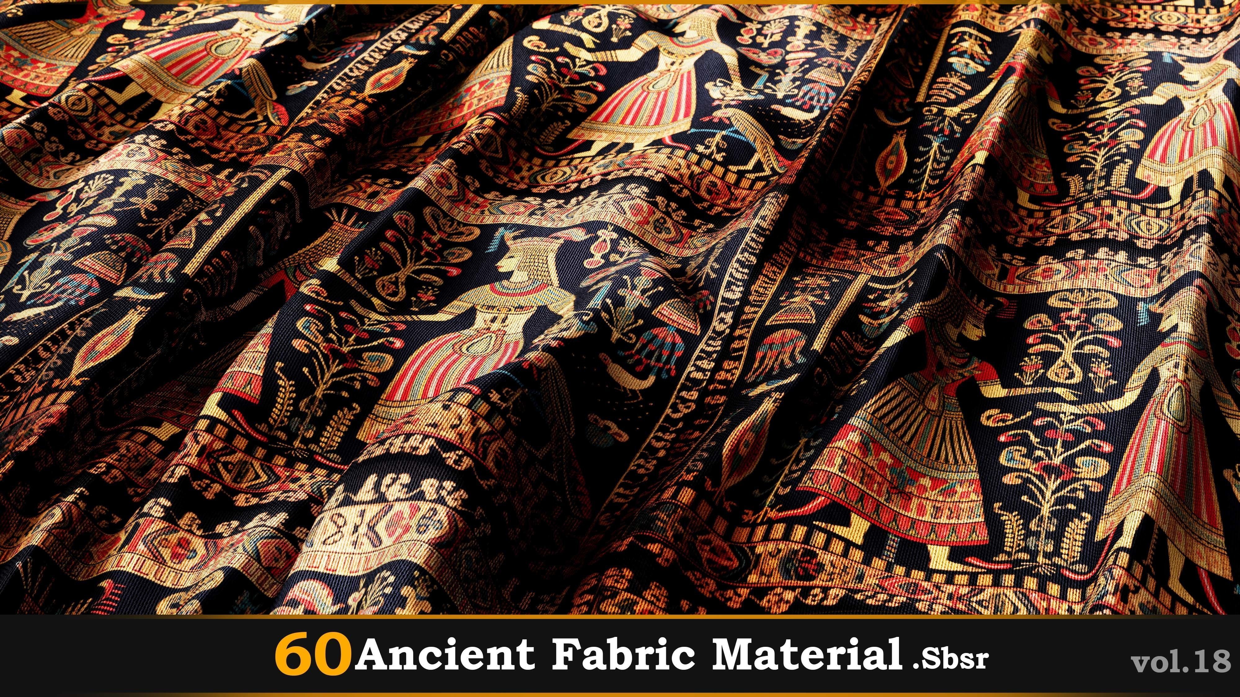 60 Ancient Fabric Material-Sbsar Vol-18 Texture_19