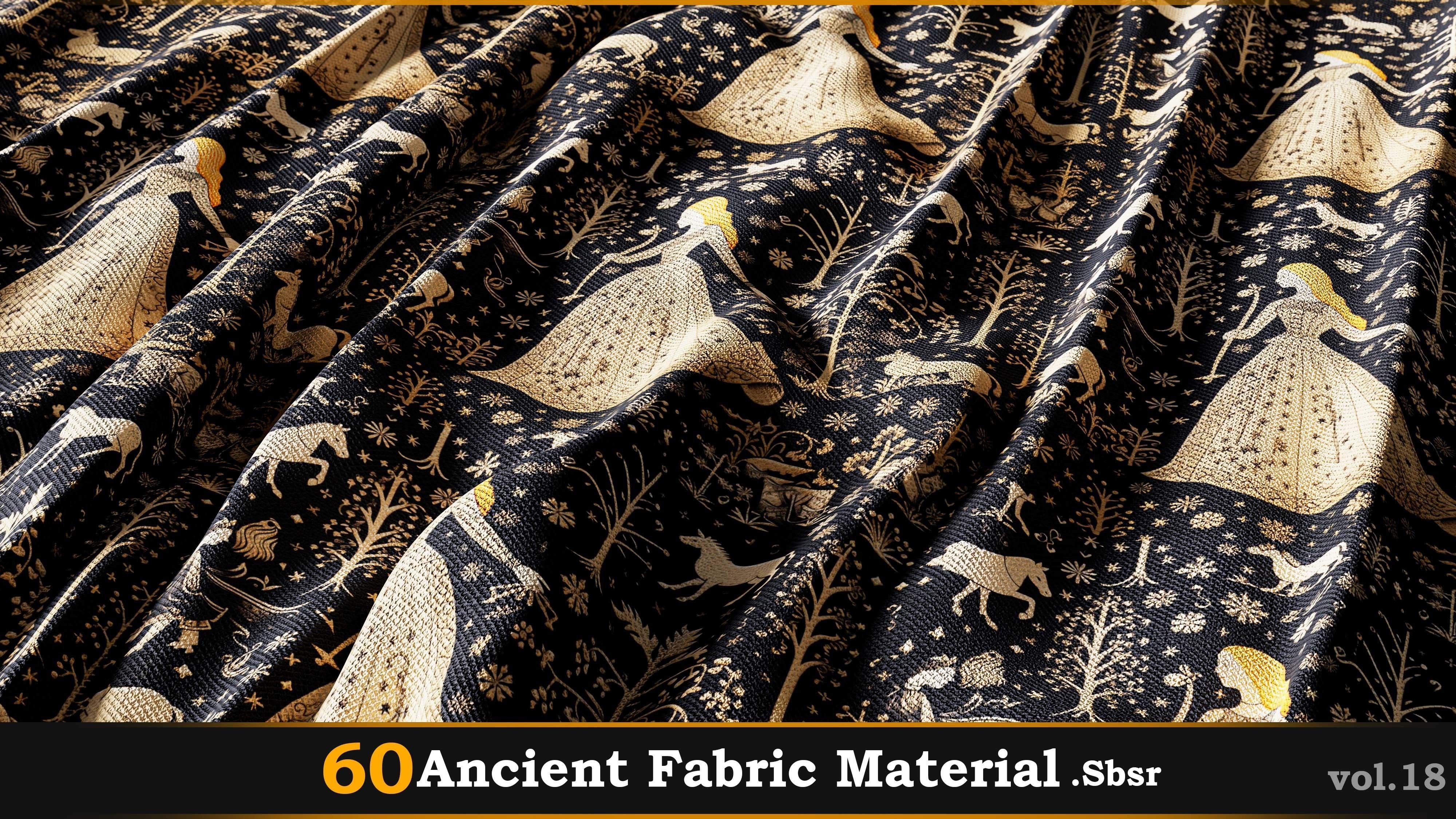 60 Ancient Fabric Material-Sbsar Vol-18 Texture_61