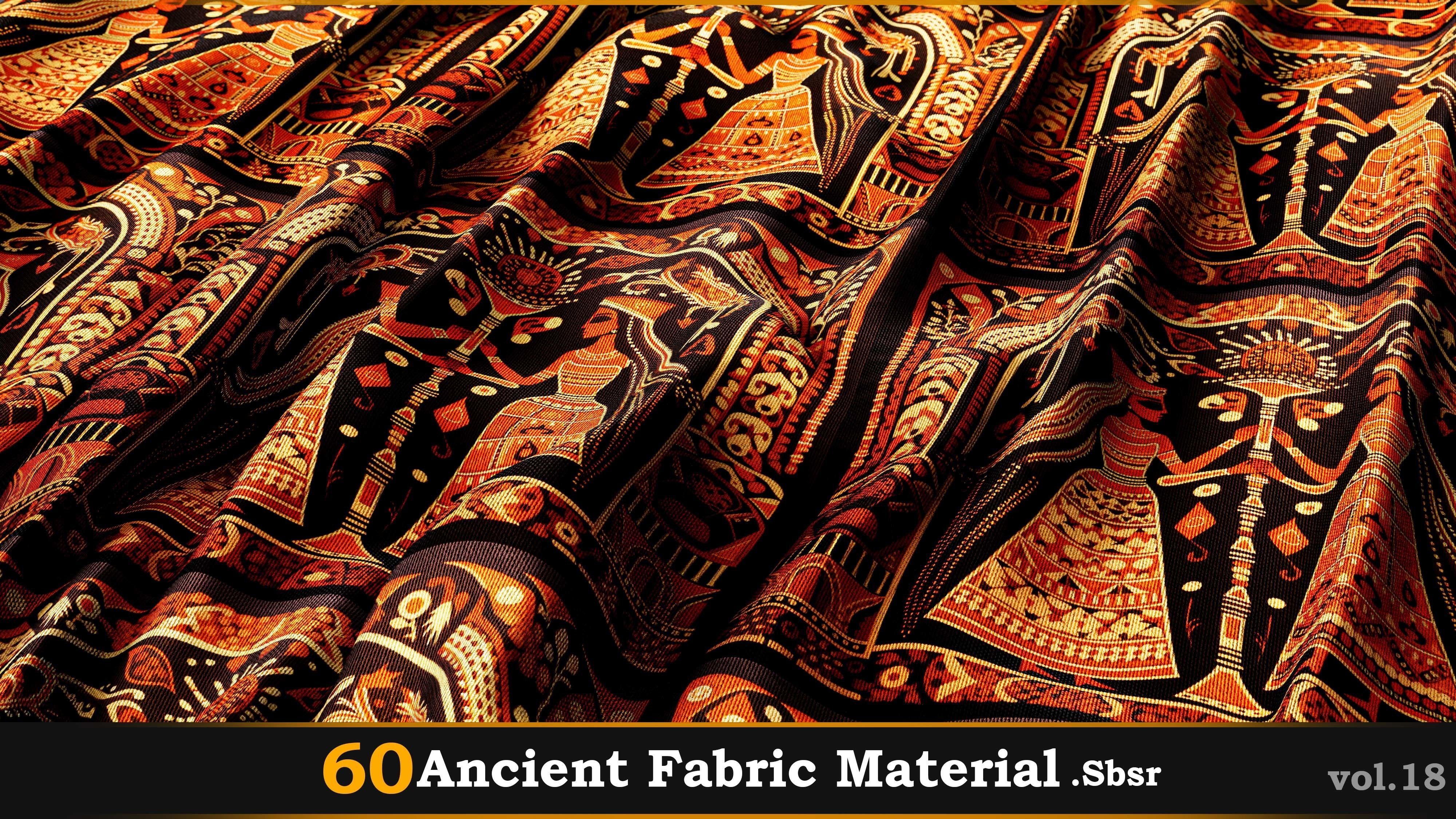 60 Ancient Fabric Material-Sbsar Vol-18 Texture_18