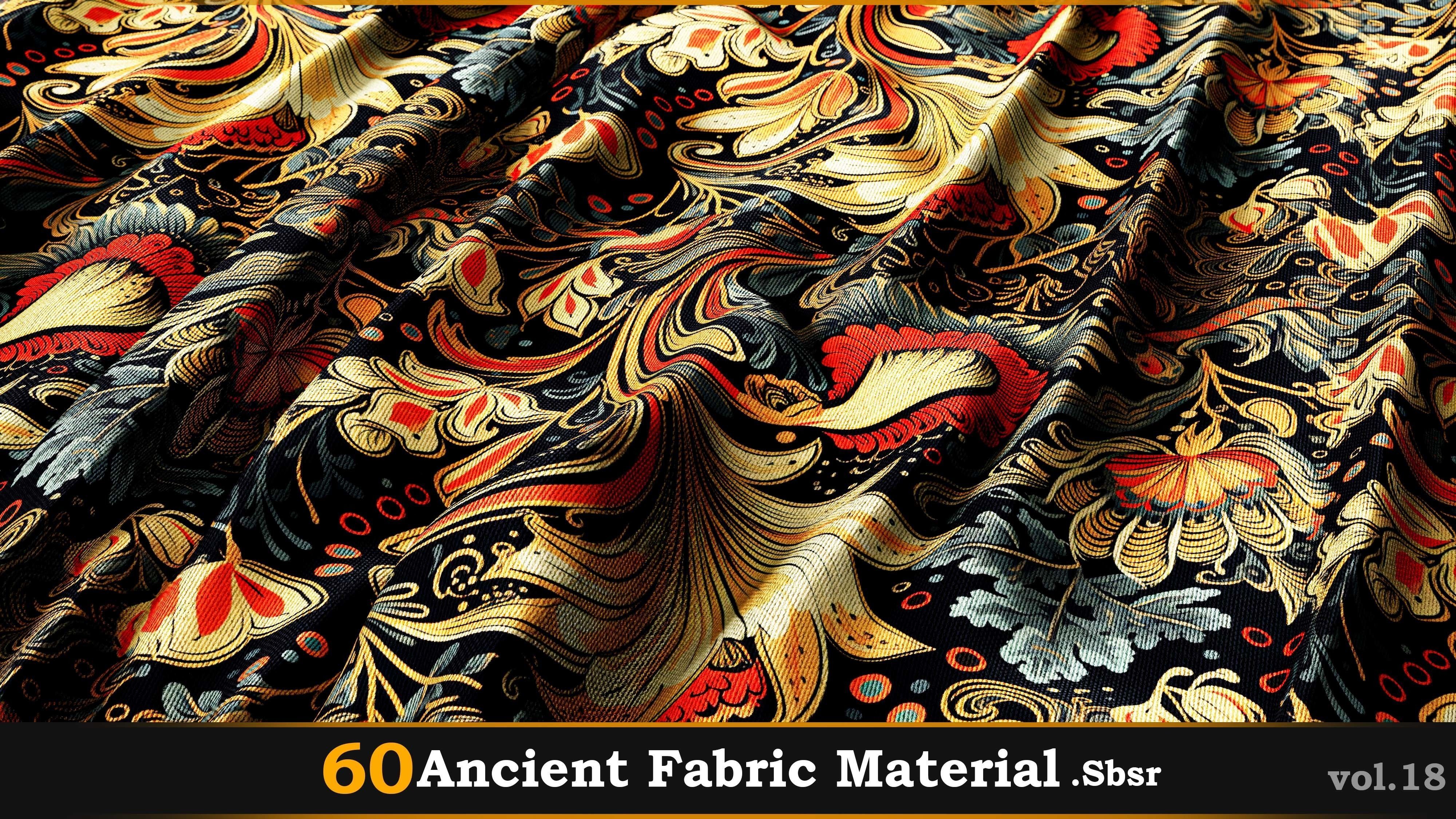 60 Ancient Fabric Material-Sbsar Vol-18 Texture_4