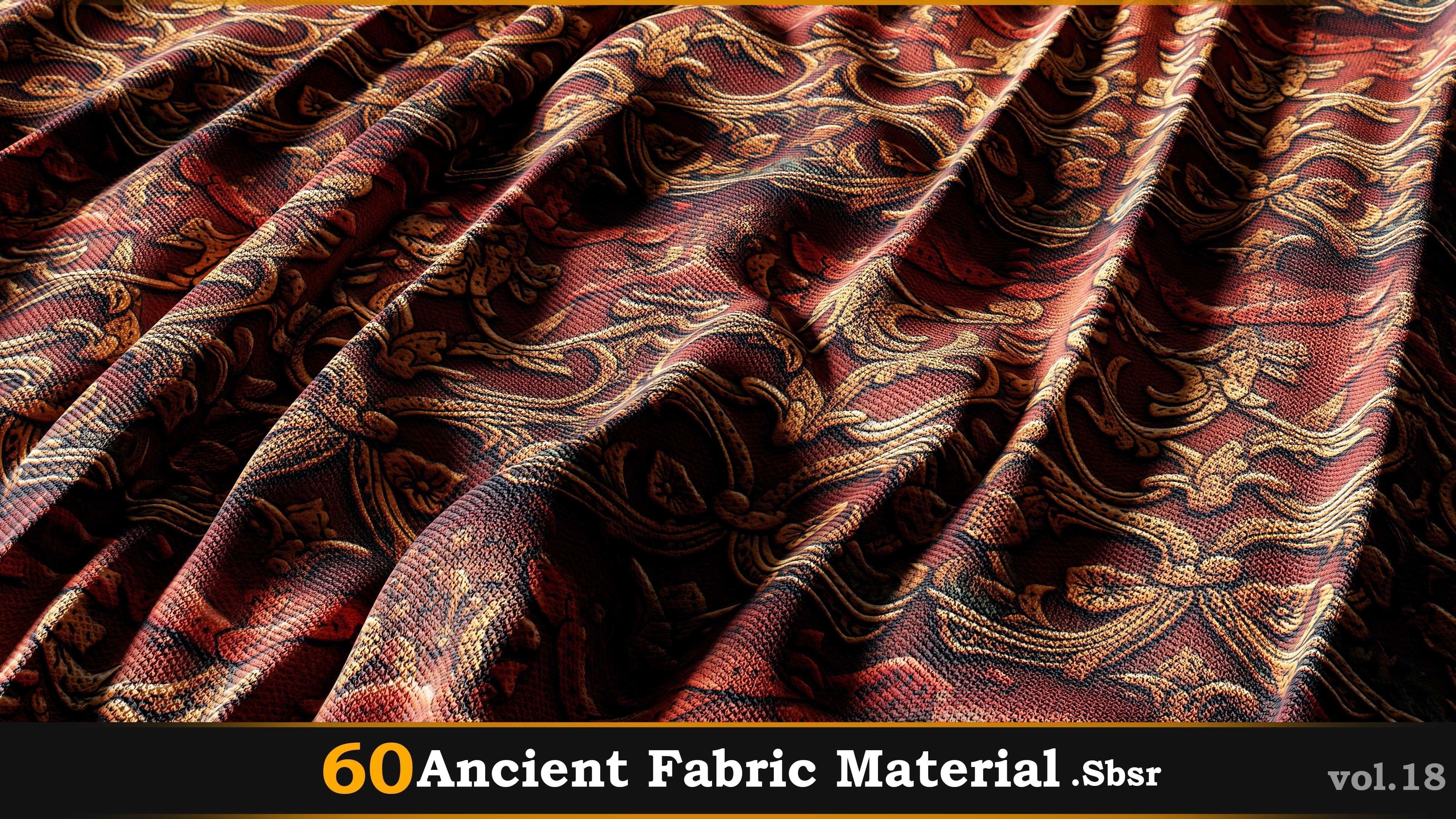 60 Ancient Fabric Material-Sbsar Vol-18 Texture_38
