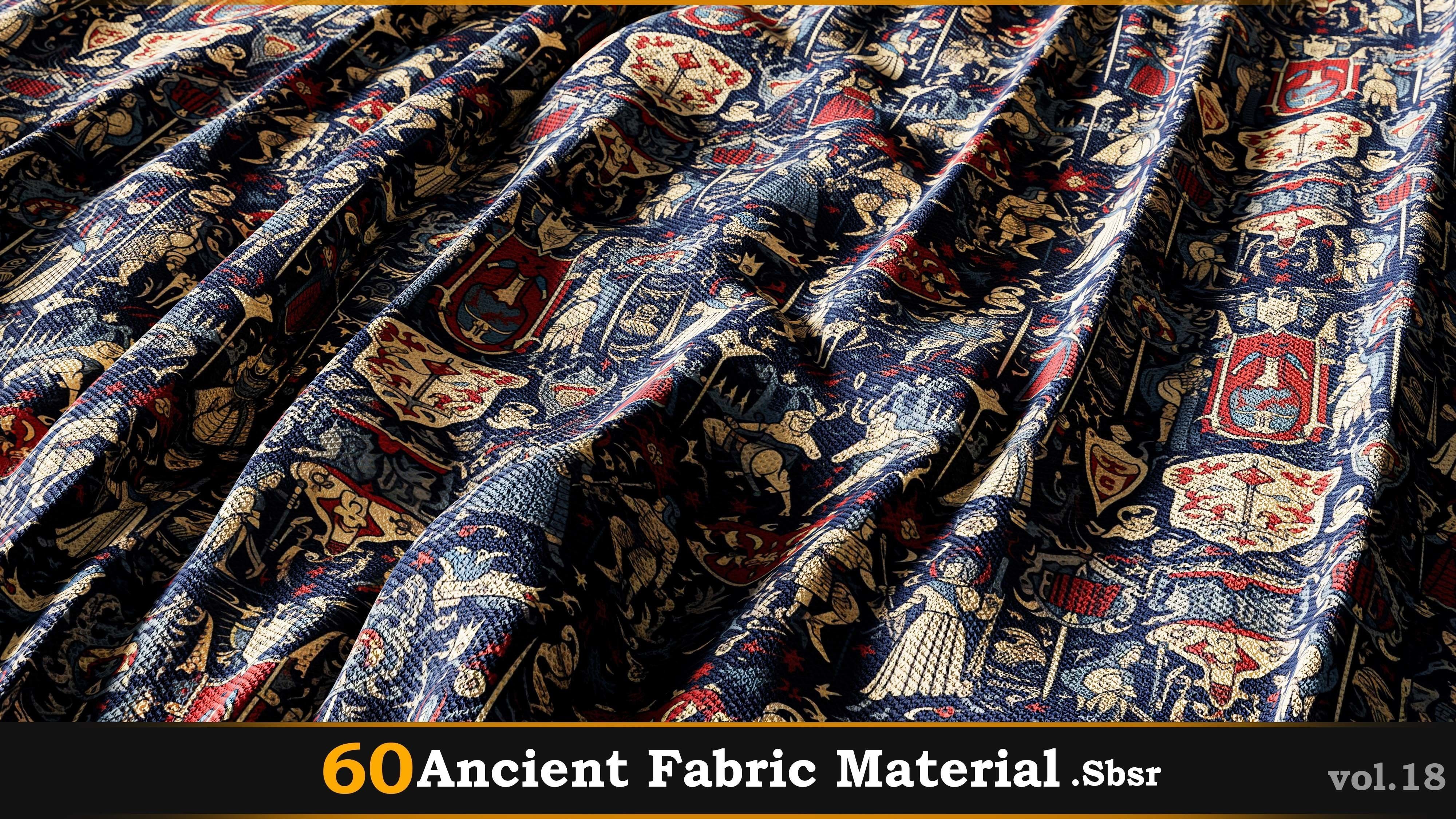 60 Ancient Fabric Material-Sbsar Vol-18 Texture_58