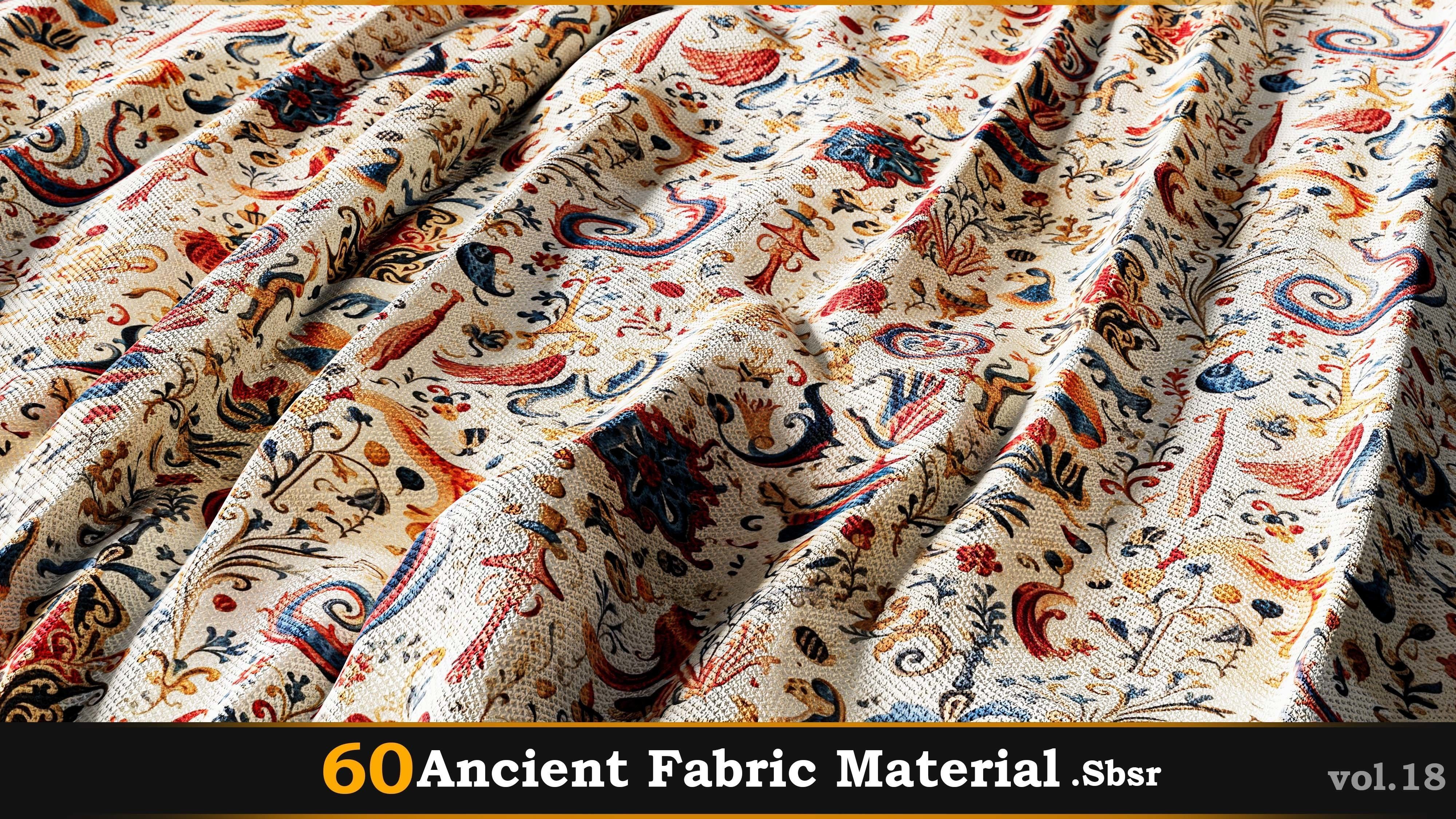 60 Ancient Fabric Material-Sbsar Vol-18 Texture_49