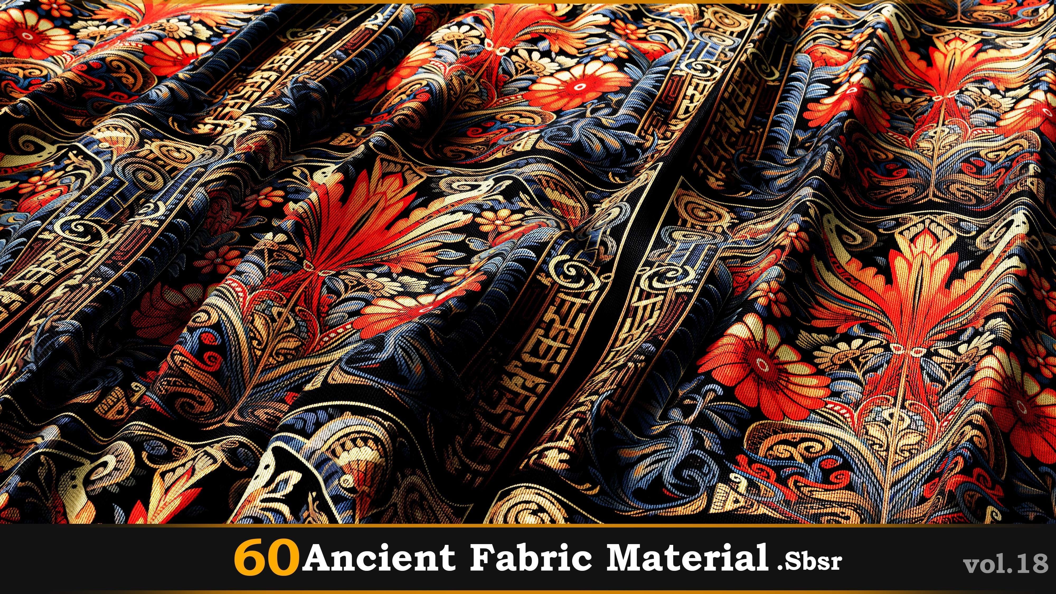 60 Ancient Fabric Material-Sbsar Vol-18 Texture_11
