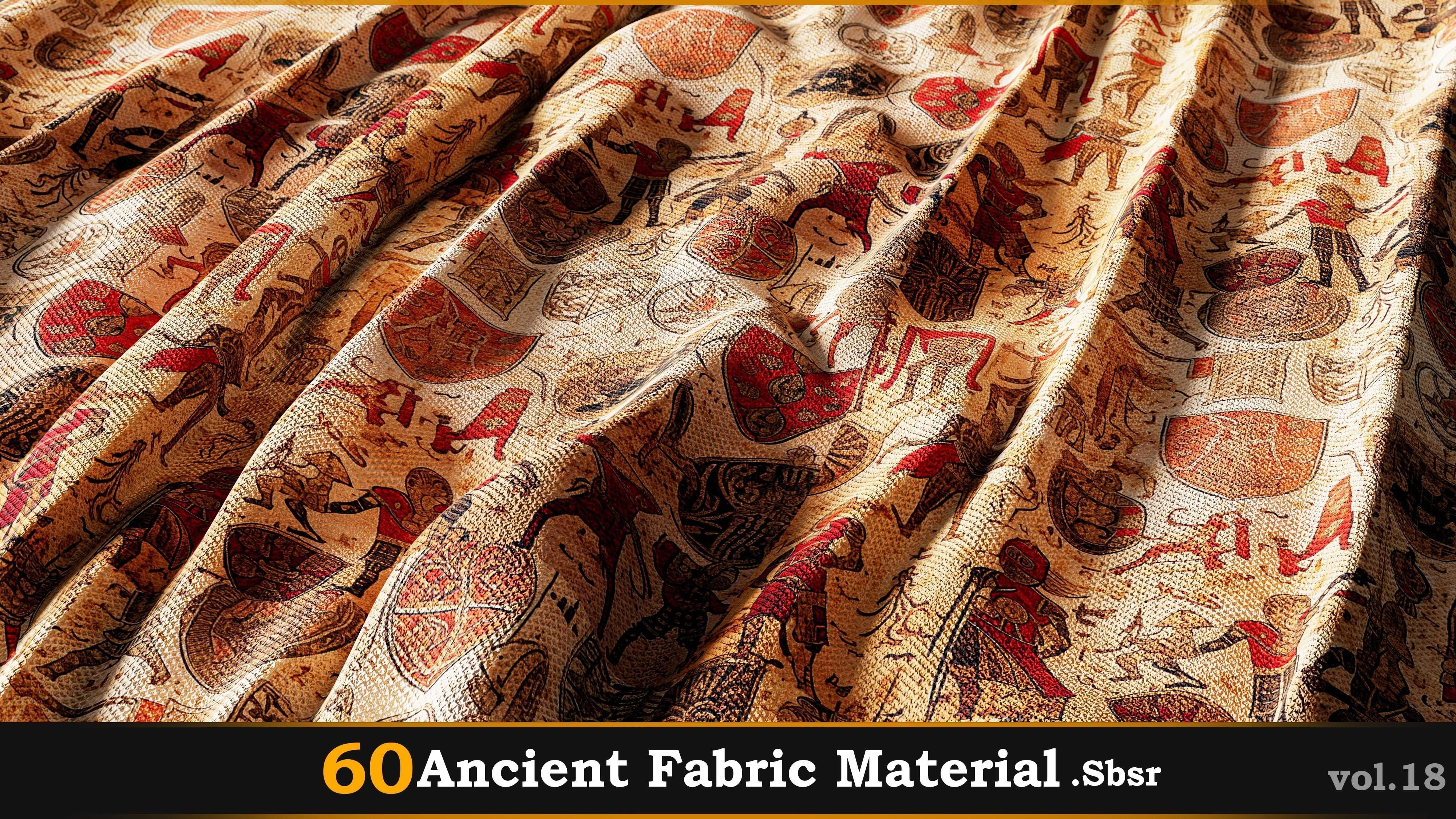 60 Ancient Fabric Material-Sbsar Vol-18 Texture_44