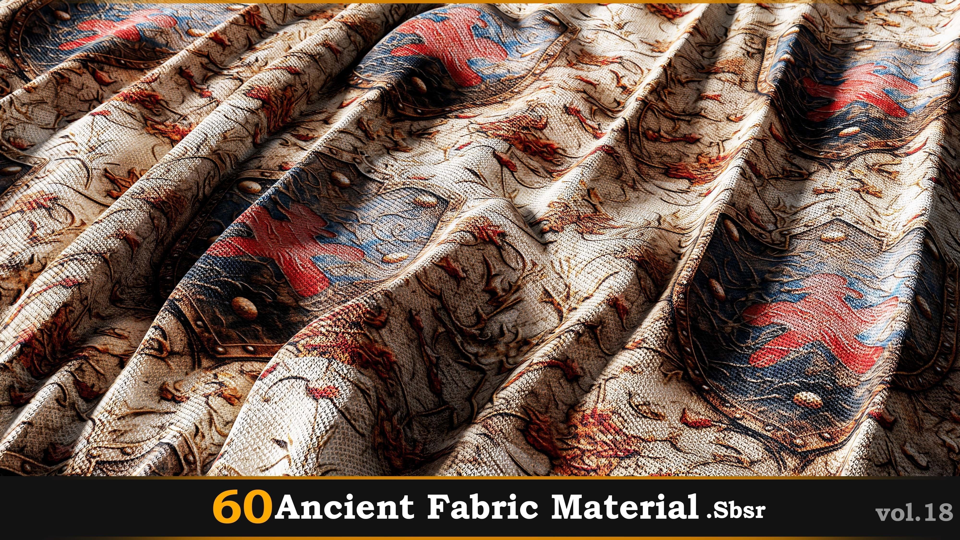 60 Ancient Fabric Material-Sbsar Vol-18 Texture_42