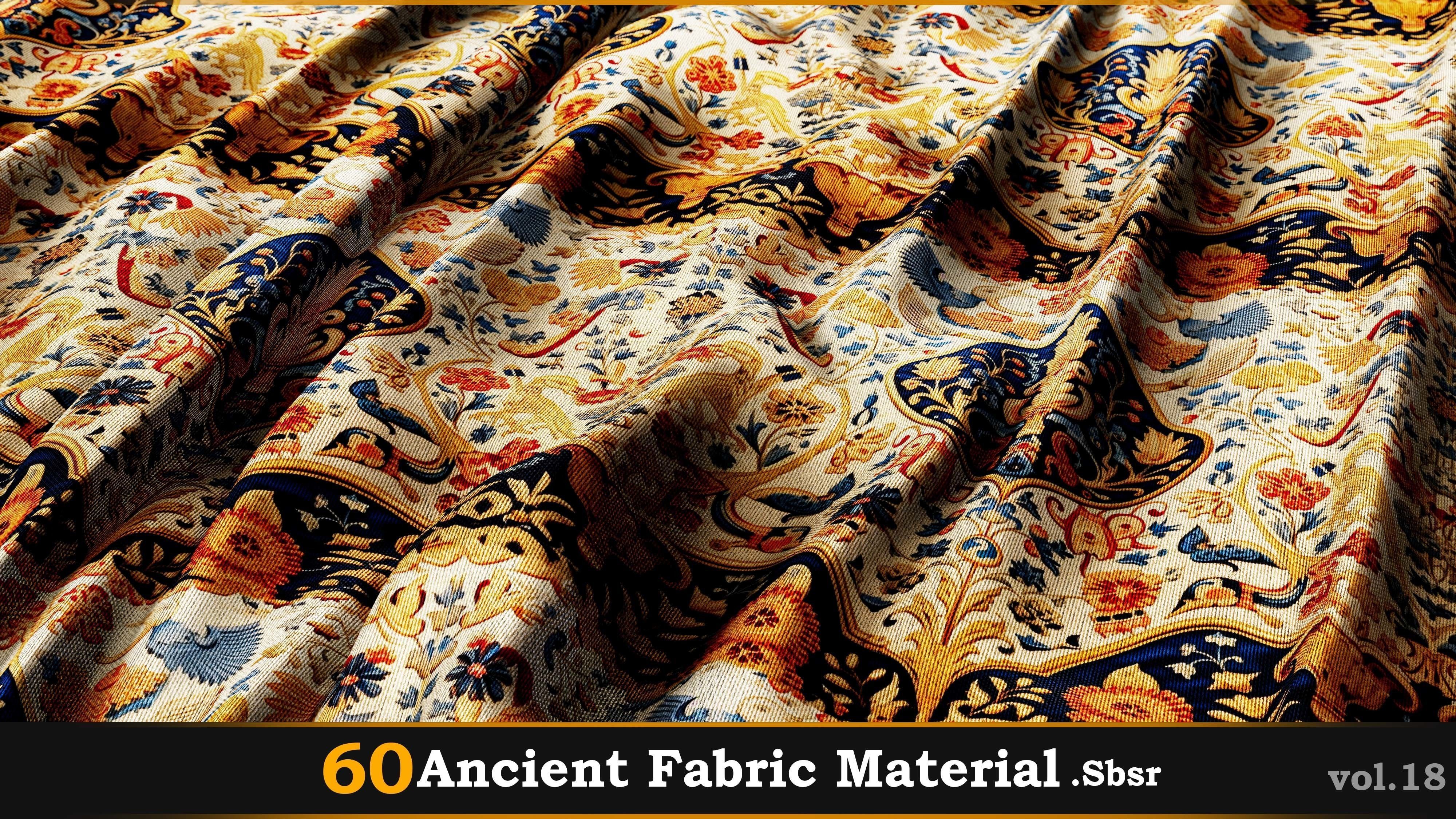 60 Ancient Fabric Material-Sbsar Vol-18 Texture_8