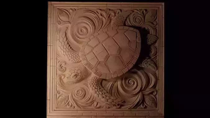 Turtle CNC 3d Print High Relief Sand Casting