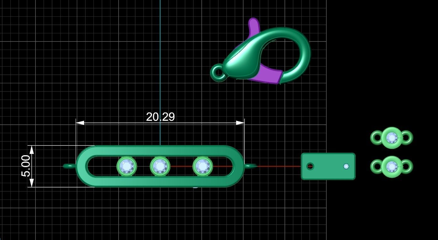 Bracelet Messika Move 3D print model_4