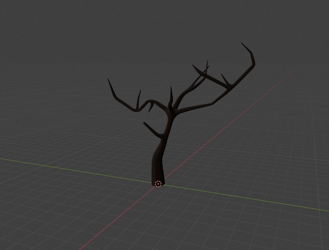 Low Poly Creepy Bare Tree Free 3D model_1