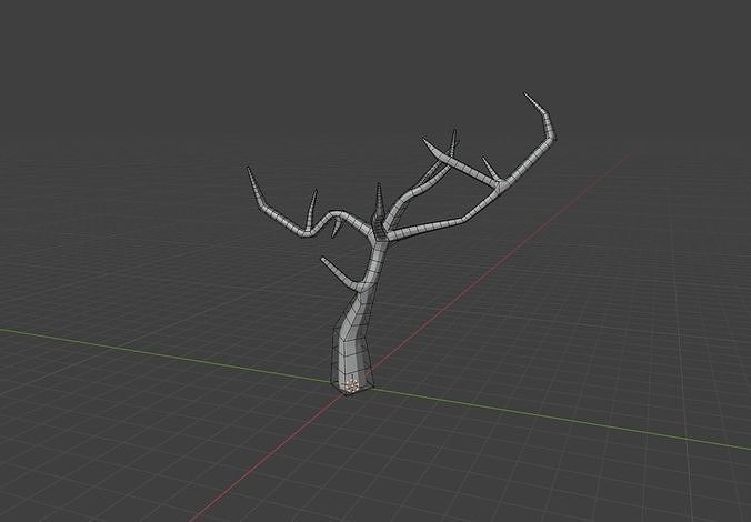 Low Poly Creepy Bare Tree Free 3D model
