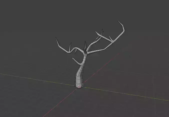 Low Poly Creepy Bare Tree