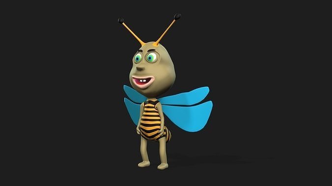 Bee 3D Low-poly 3D model