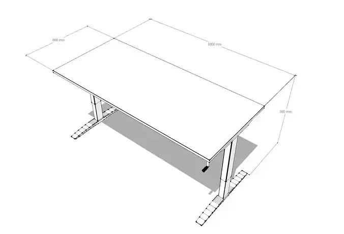 Standard Sit Stand Desk with T- Legs