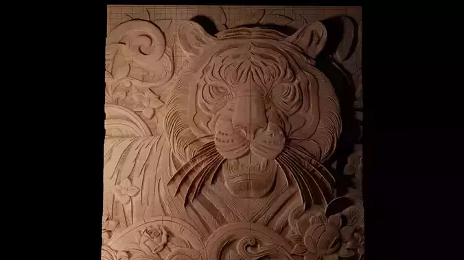 Tiger CNC 3d Print High Relief Sand Casting