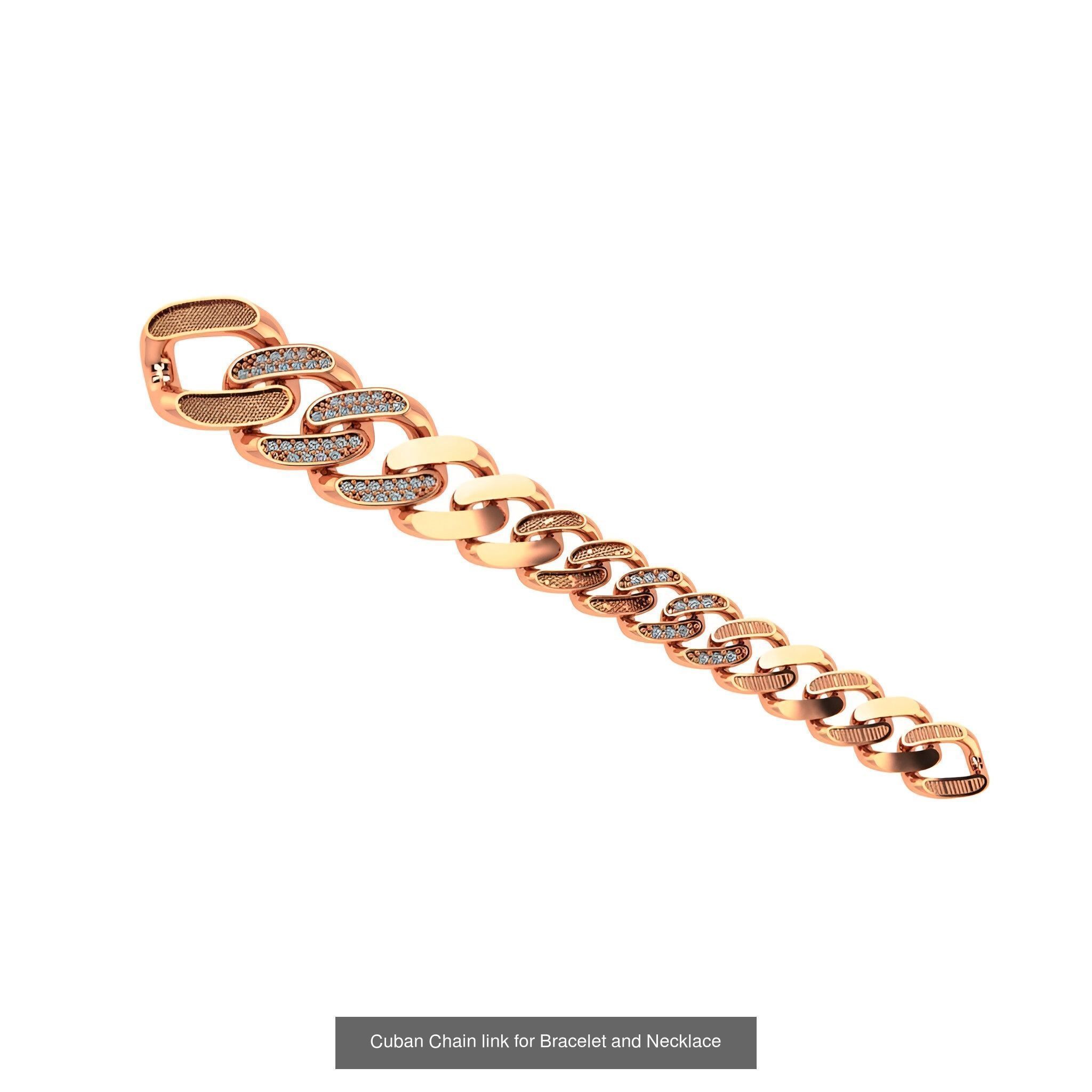 121 Cuban Chain Bracelet Necklace Collection _59