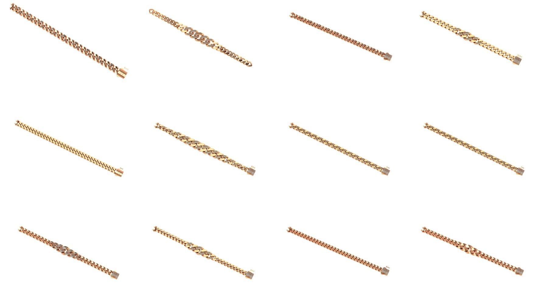 121 Cuban Chain Bracelet Necklace Collection _2